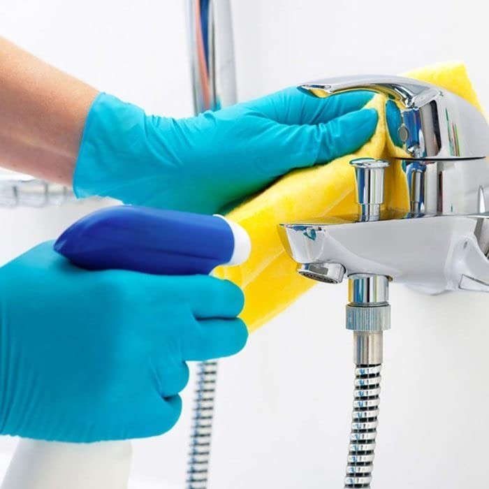 BASiC Medical Blue Nitrile Exam Gloves – Latex-Free & Powder-Free – LARGE