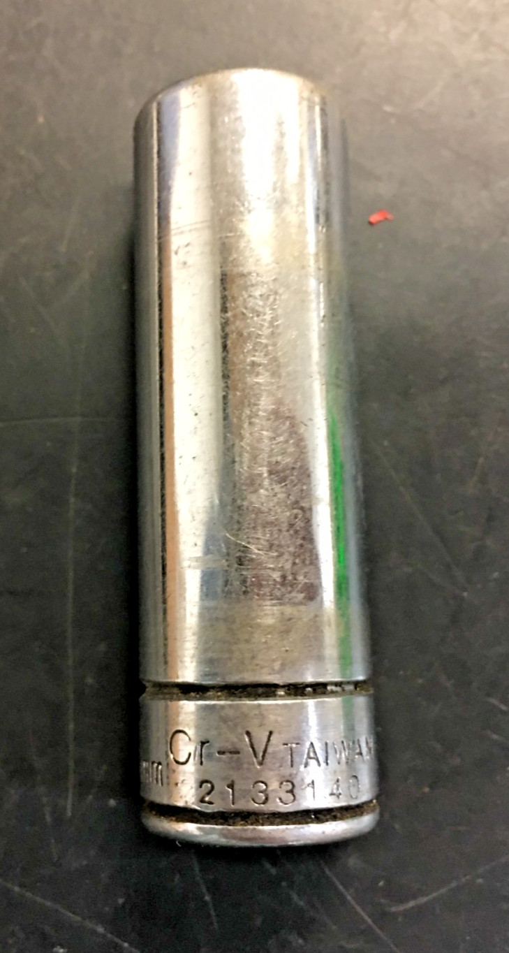 BENCHTOP, CR-V 14mm Metric Deep Socket, 6 Point, 3/8” Drive, 2133140, TAIWAN