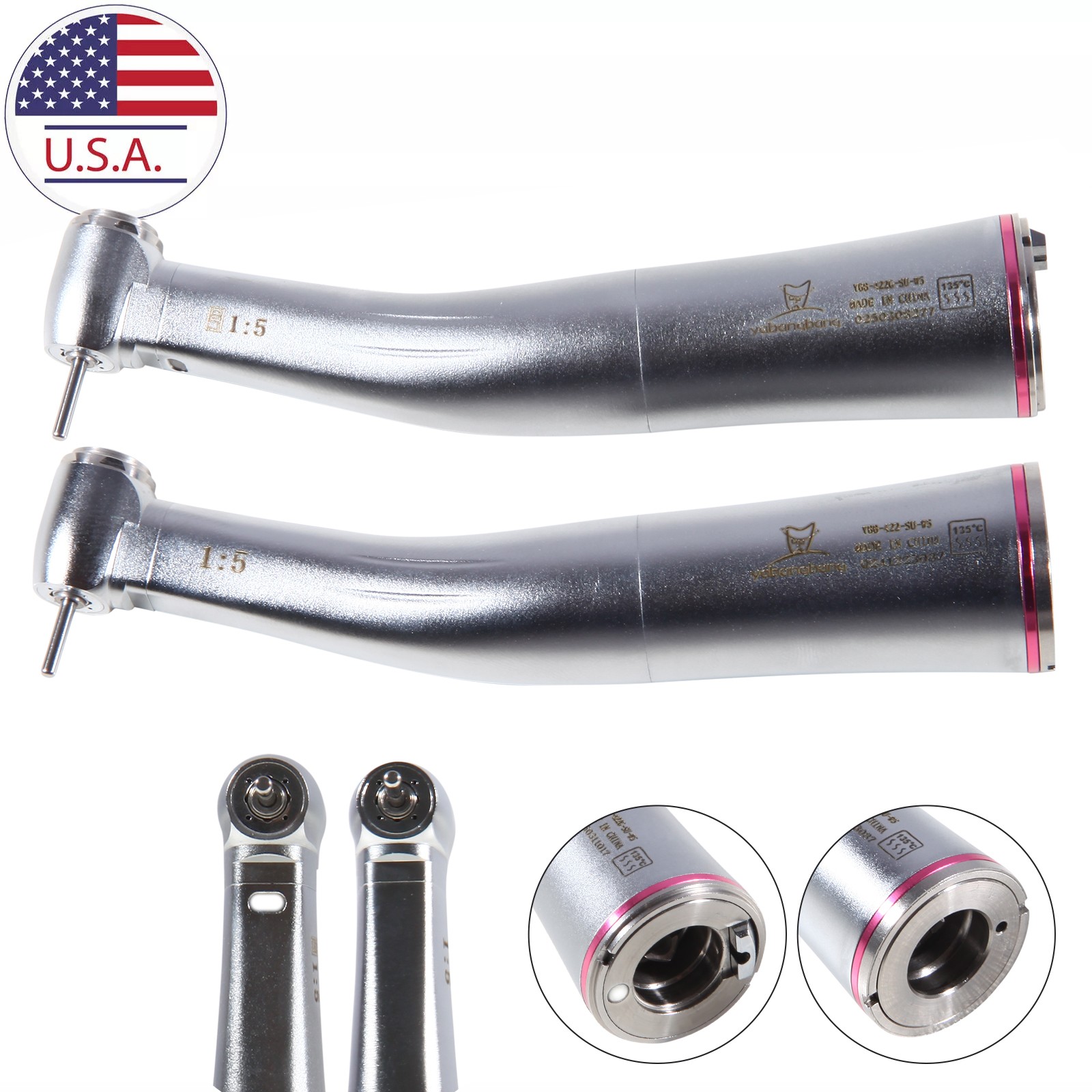 NSK Style Dental 1:5 Increasing/ 20:1 Implant Contra Angle Fiber Optic Handpiece