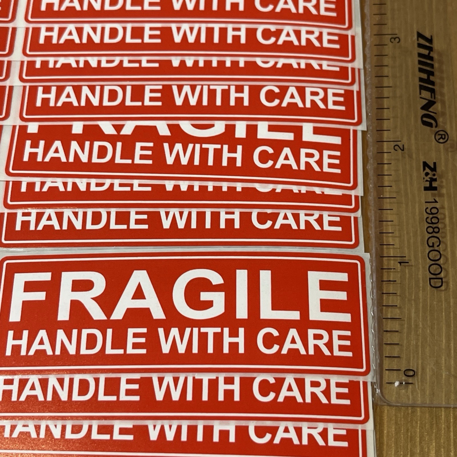 60pcs FRAGILE HANDLE WITH CARE 1″x3″ FRAGILE Stickers Packaging Safety Mailing