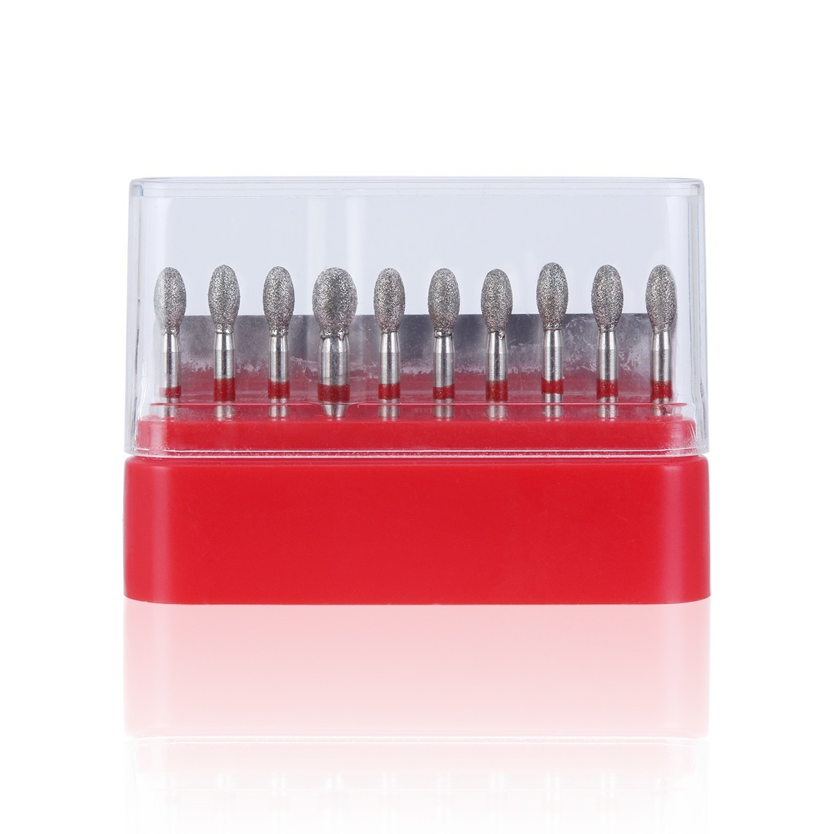 10Pcs AZDENT Dental Carbide Burs FG557Cross Cut Cylinder Fissure for Handpiece