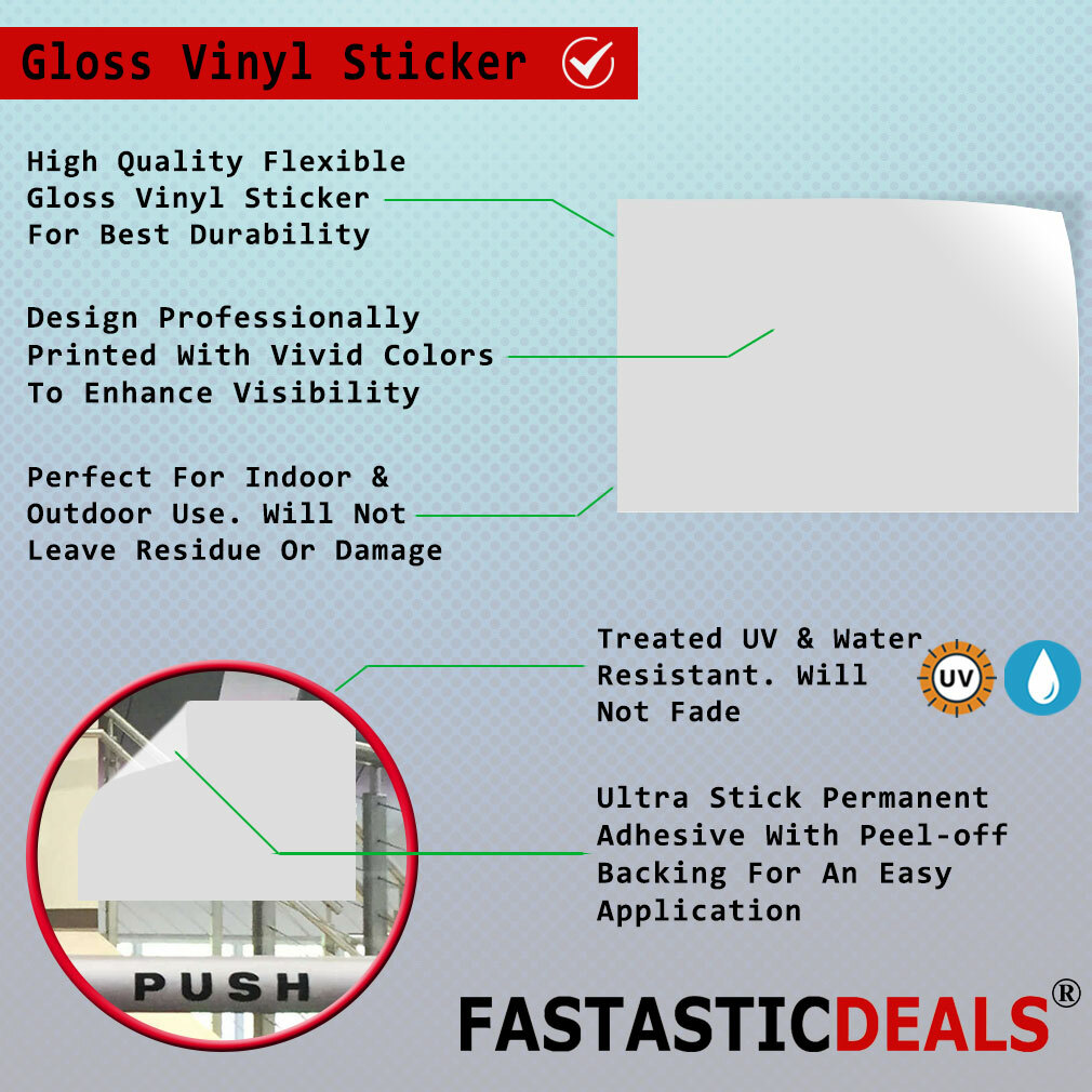 Door Decals Vertical Vinyl Stickers Multiple Sizes Movies Business Vinyl
