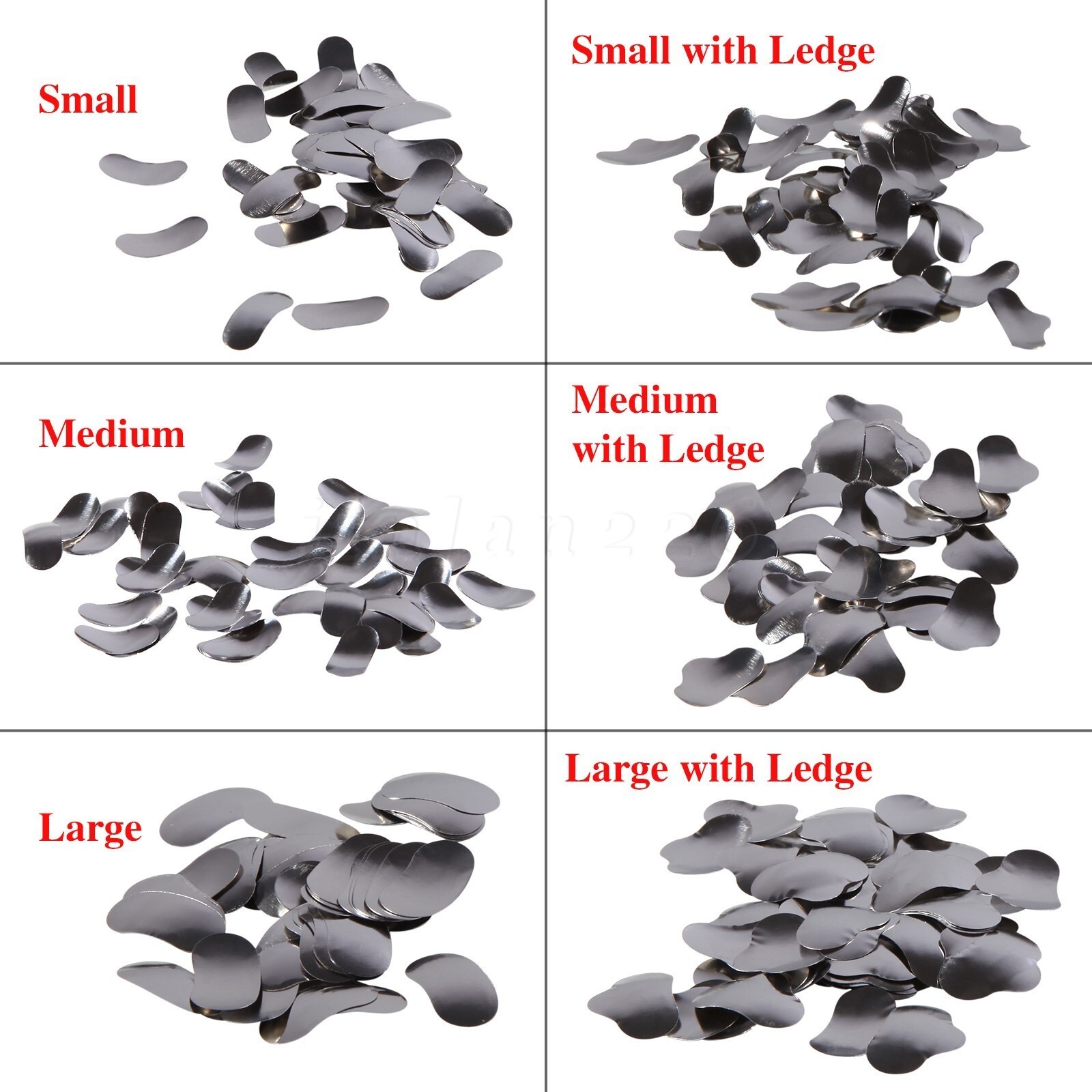 100 Pcs Dental Sectional Contoured Metal Matrices Refill Matrix Band Ledge 35um