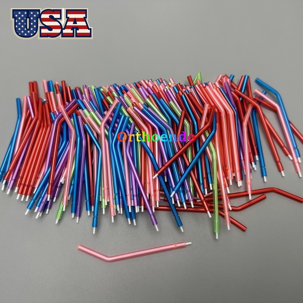Dental 3-Way Air Water Syringe Disposable Spray Tips Triple Nozzles Tubes 250Pcs