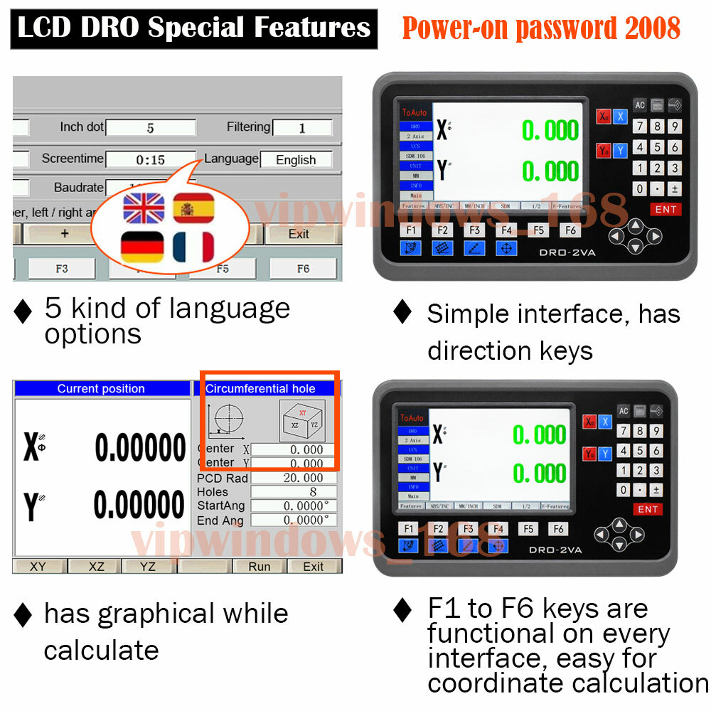 2/3/4/5 Axis Digital Readout DRO TTL Glass Linear Scale Encoder 100/150…2000MM