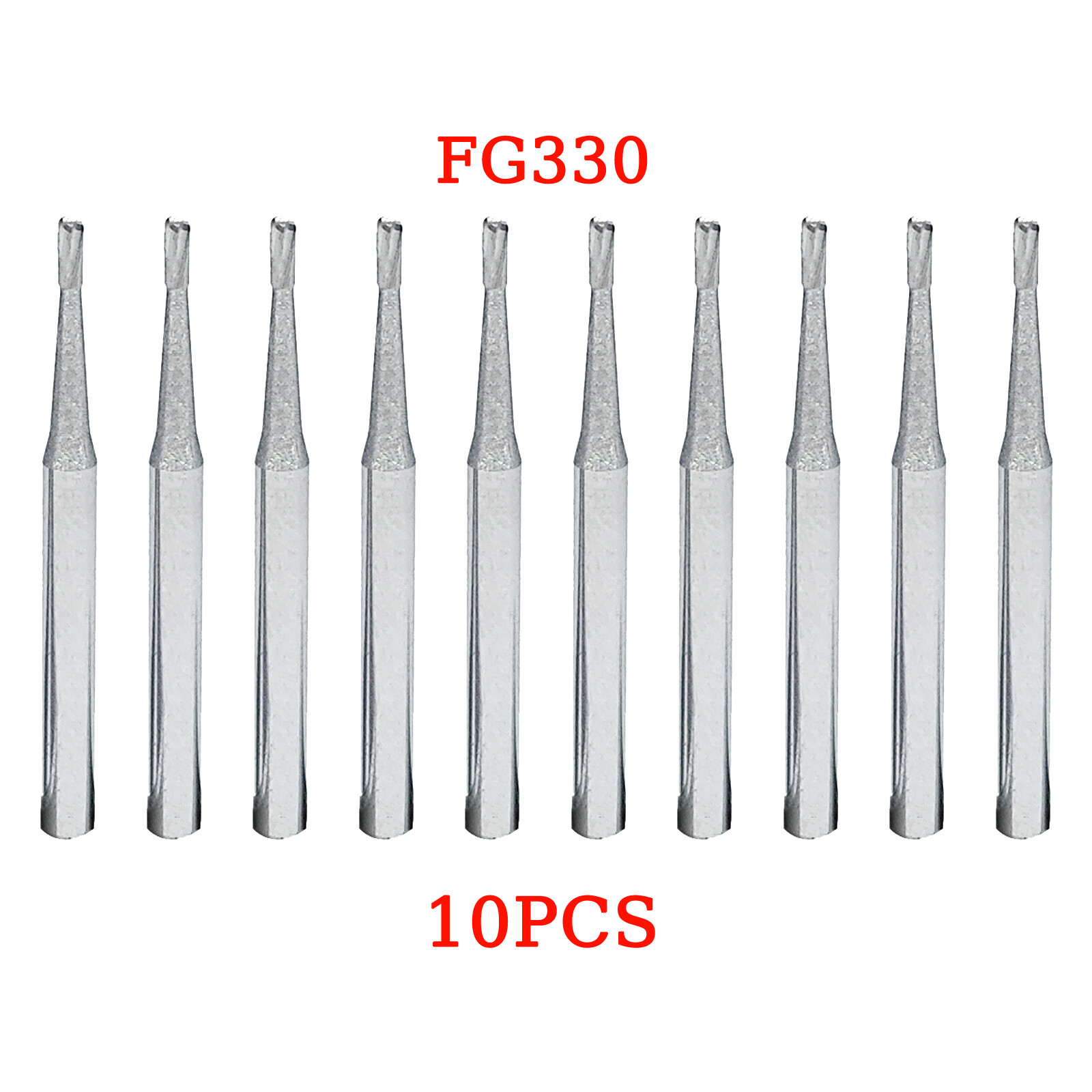 FG # 330 Dental Carbide 19mm Burs (100pcs=10 Packs)