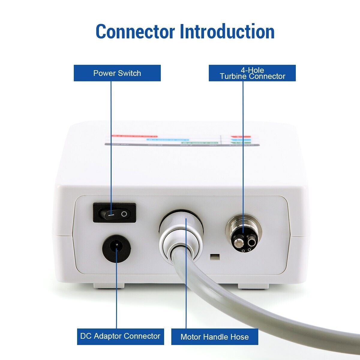AZDENT Dental LED Brushless Electric Micro Motor 4 Holes LED Micro Motor