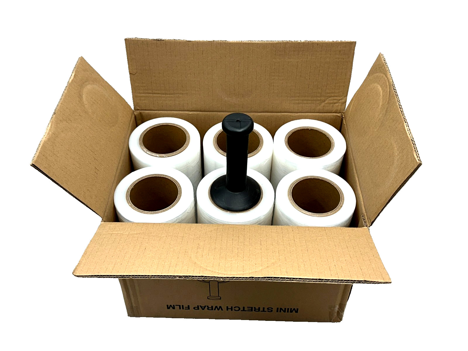 5″ in. x 1000FT 80 Gauge 12 Rolls Stretch Shrink Film Hand Wrap + Handle