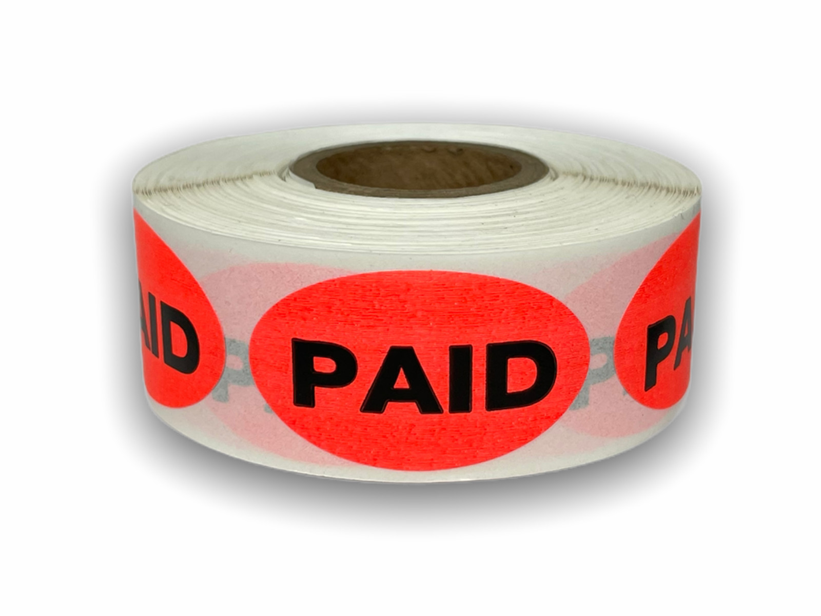 1000 PCS – Oval Paid Stickers (.875″x1.5″) Retail Sale Adhesive Labels