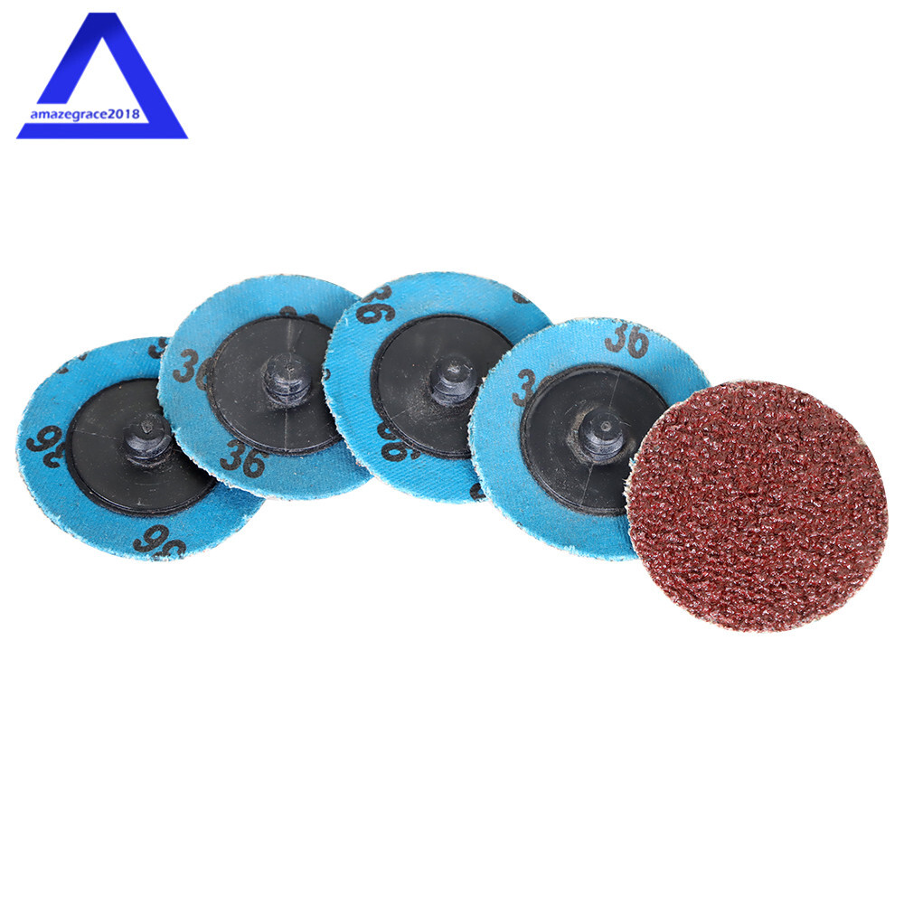 51Pcs 2″ Roll Lock Die Grinder Quick Change Sanding Disc 36 60 80 120 240 Grit