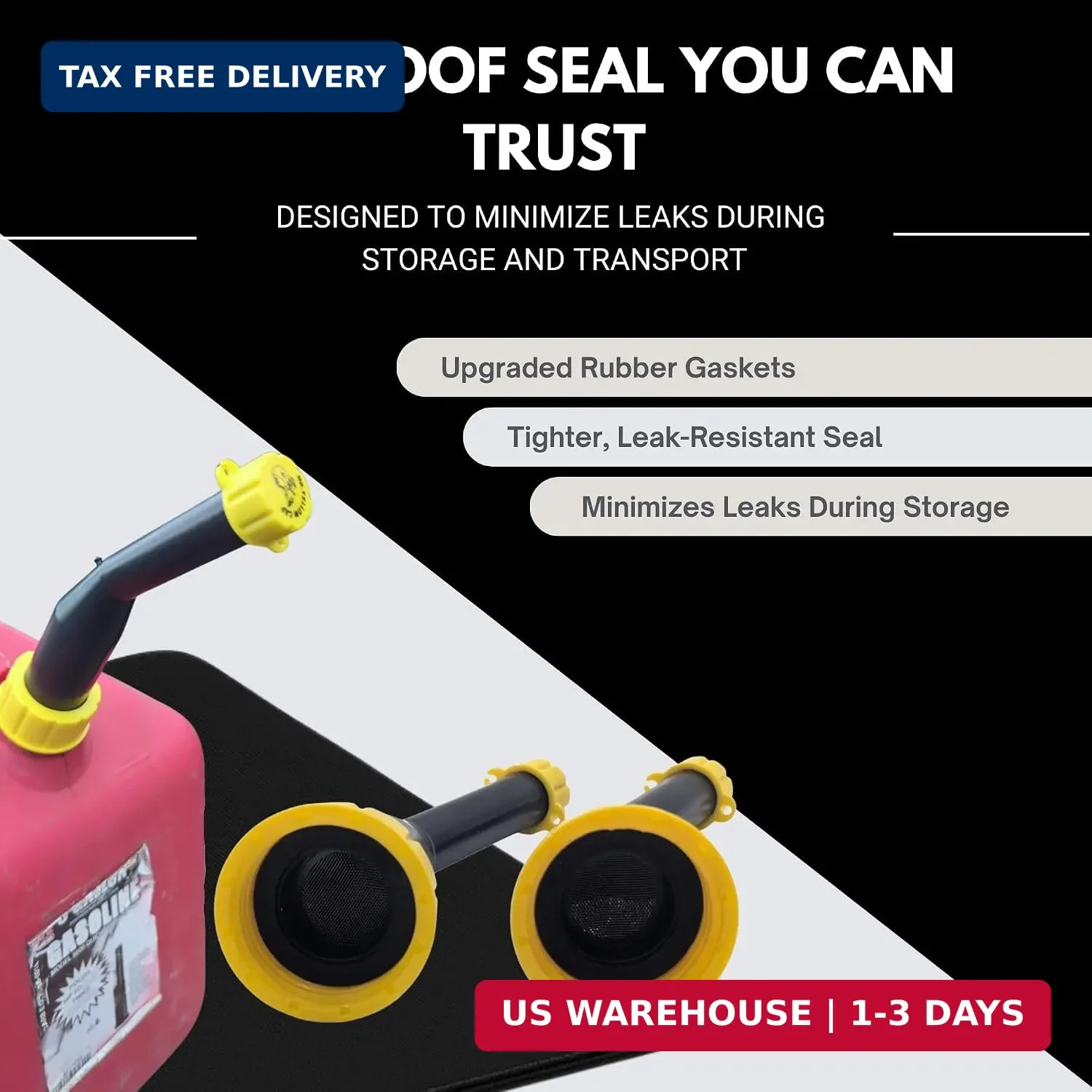 Mr Yellow Cap Gas Can Spout Replacement Kit – 1pack Universal Leakproof Angle Ga