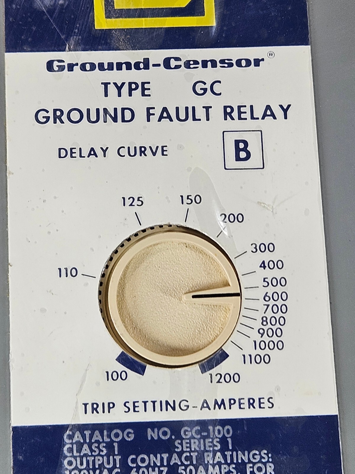 Square D Ground-Censor Type GC Ground Fault Relay No GC-100 120V FAST SHIP!?✅