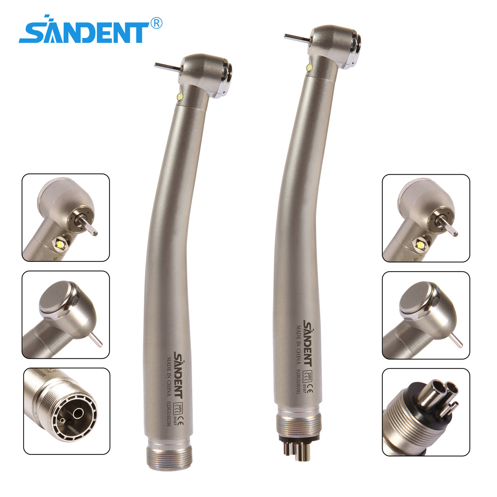 NSK Type Dental PANA Max High Speed LED Handpieces Internal Triple Spray Push CE