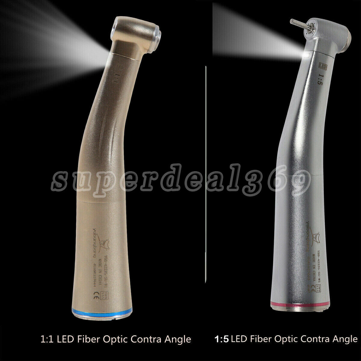Dental 1:1/1:5 Fiber Optic Handpiece LED Contra Angle Fit NSK E type Motor YBB