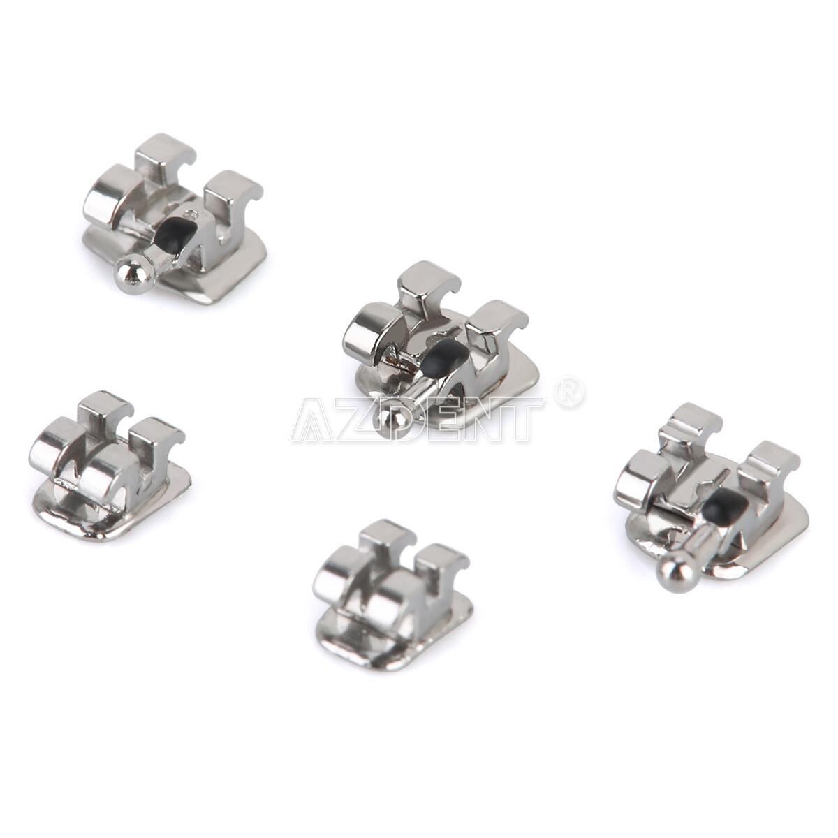 AZDENT Dental Orthodontic MIM Monoblock Brackets Brace Mini MBT/Roth Hooks 345