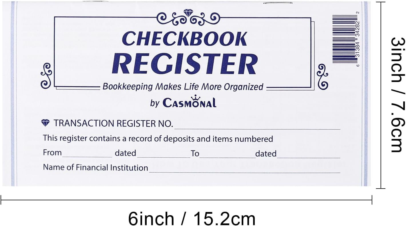 12 Pack Checkbook Register, Check Register Books For Personal & Work Use