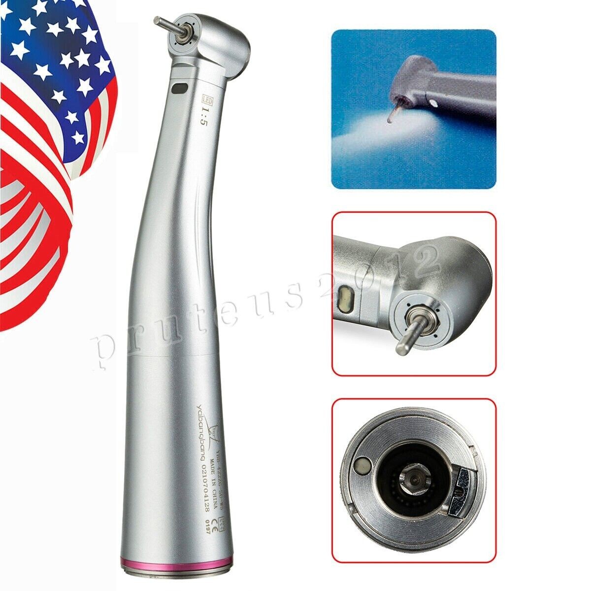 Yabangbang Dental Electric Handpiece 1:5 Fiber Optic Contra Angle High Speed