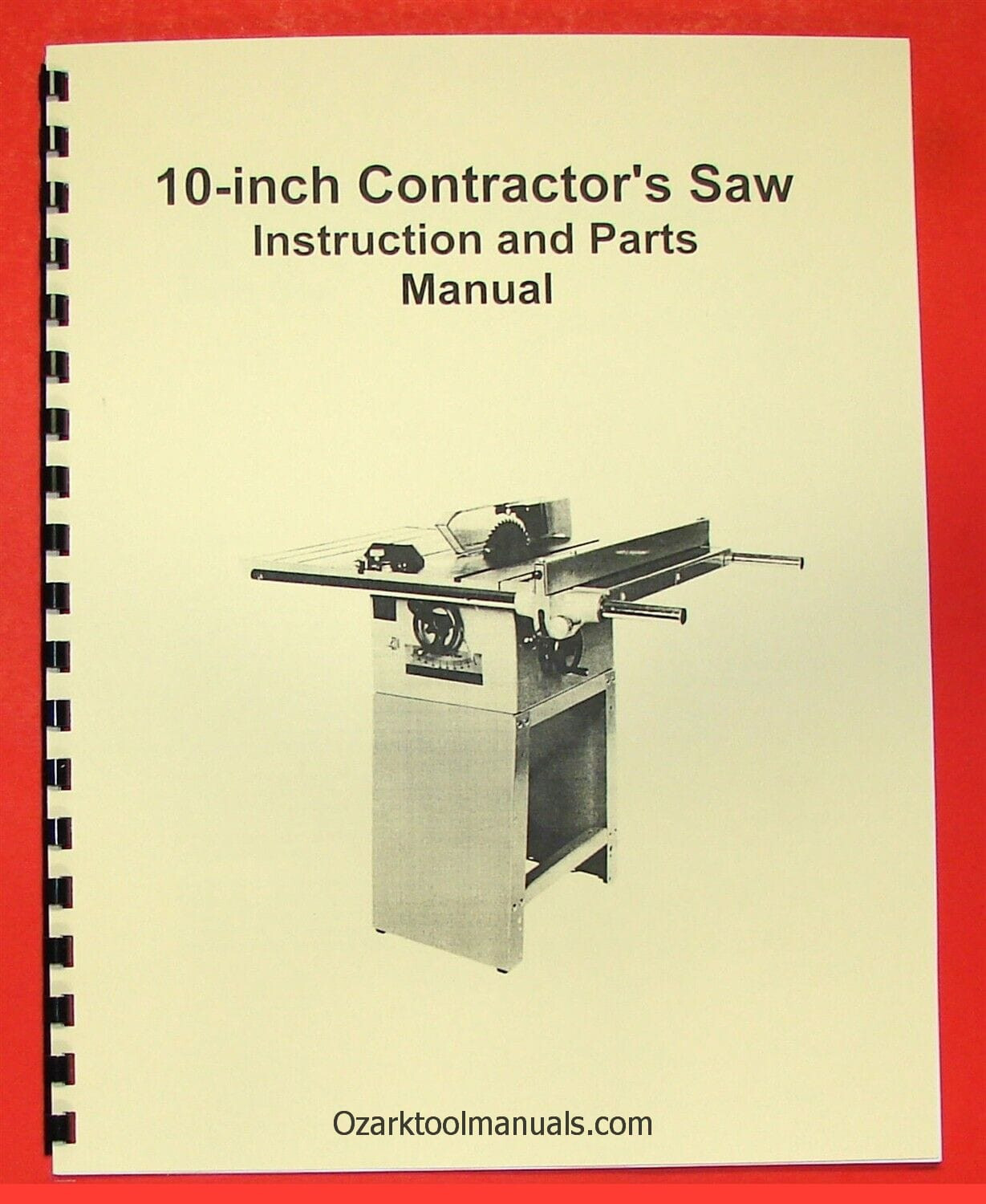 JET/Asian JTS-10 10″ Contractor Table Saw Owner Operator’s & Parts Manual 0381
