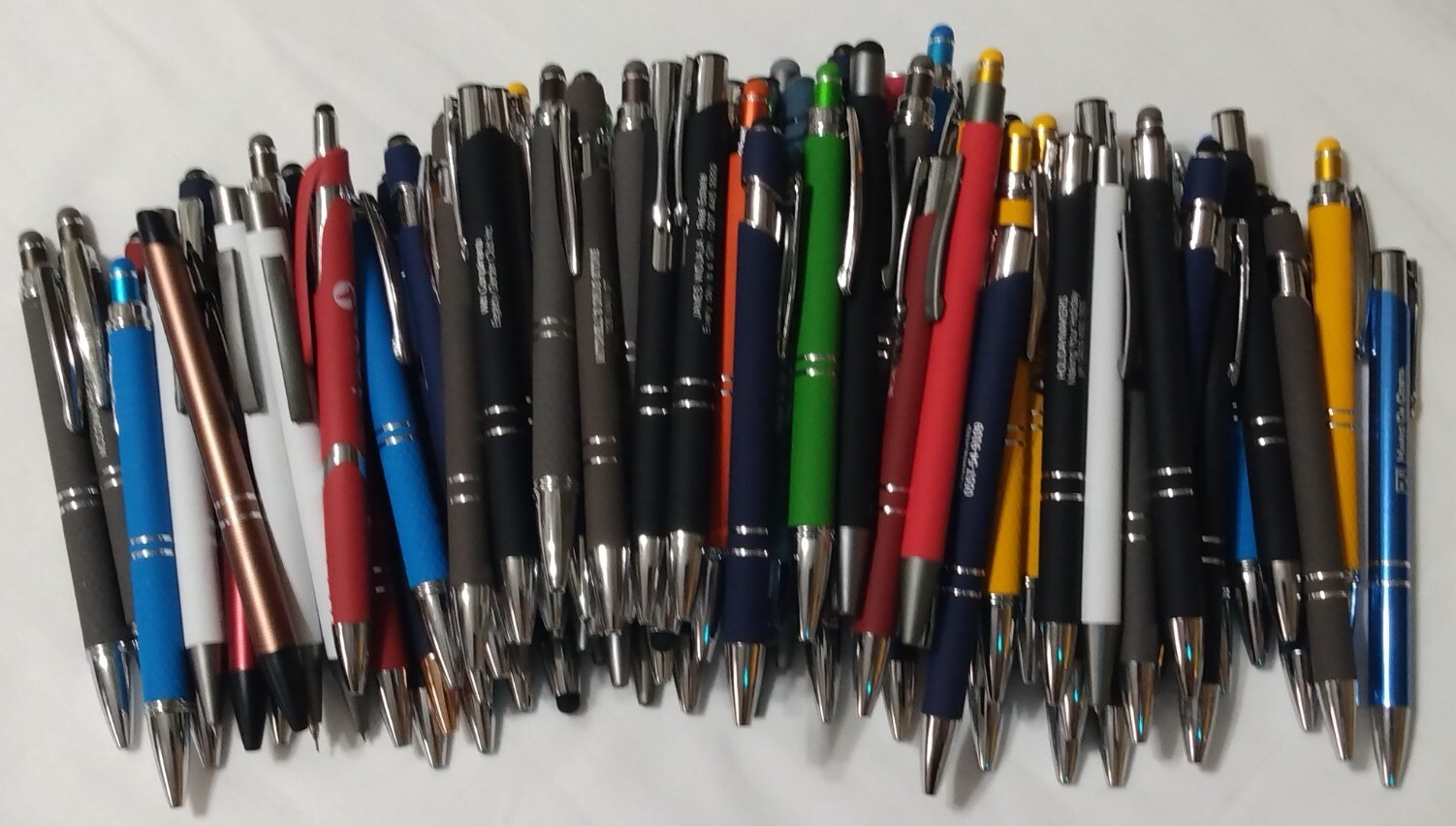 100ct Bulk Wholesale Mixed Lot Misprint Ball Point Retractable METAL Click Pens