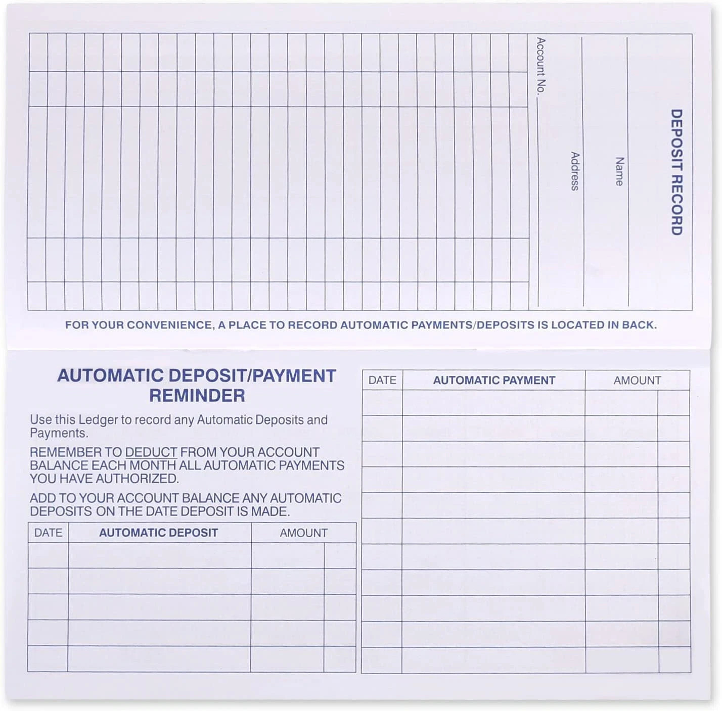 24 PCS Check Registers for Personal Checkbook, Easy to Read Checkbook Register