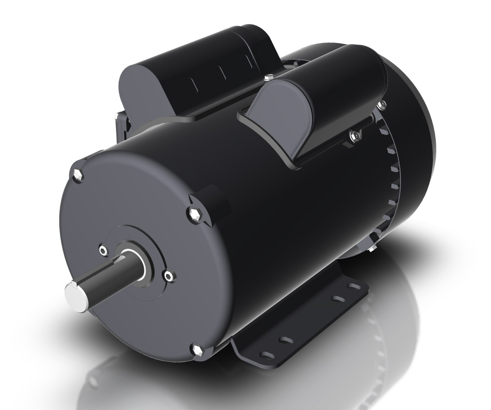 Techtop Electric Motor 2 HP 1800 Rpm 1-PH 115/208-230 Volt 145T Frame