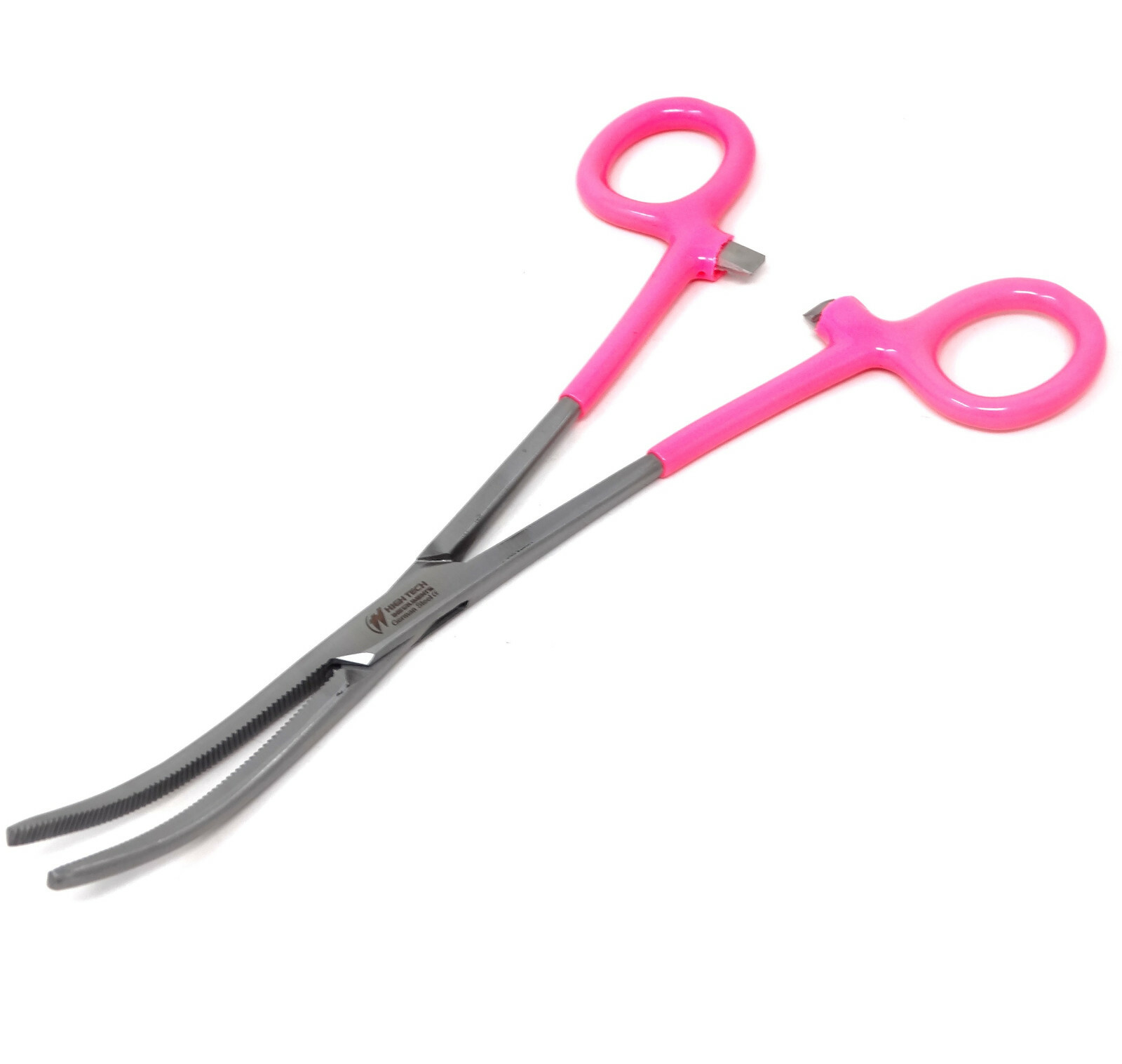HEAVYDUTY HEMOSTAT CLAMP FORCEPS 8″CURVED VINYL GRIP SURGICAL MEDICAL INSTRUMENT
