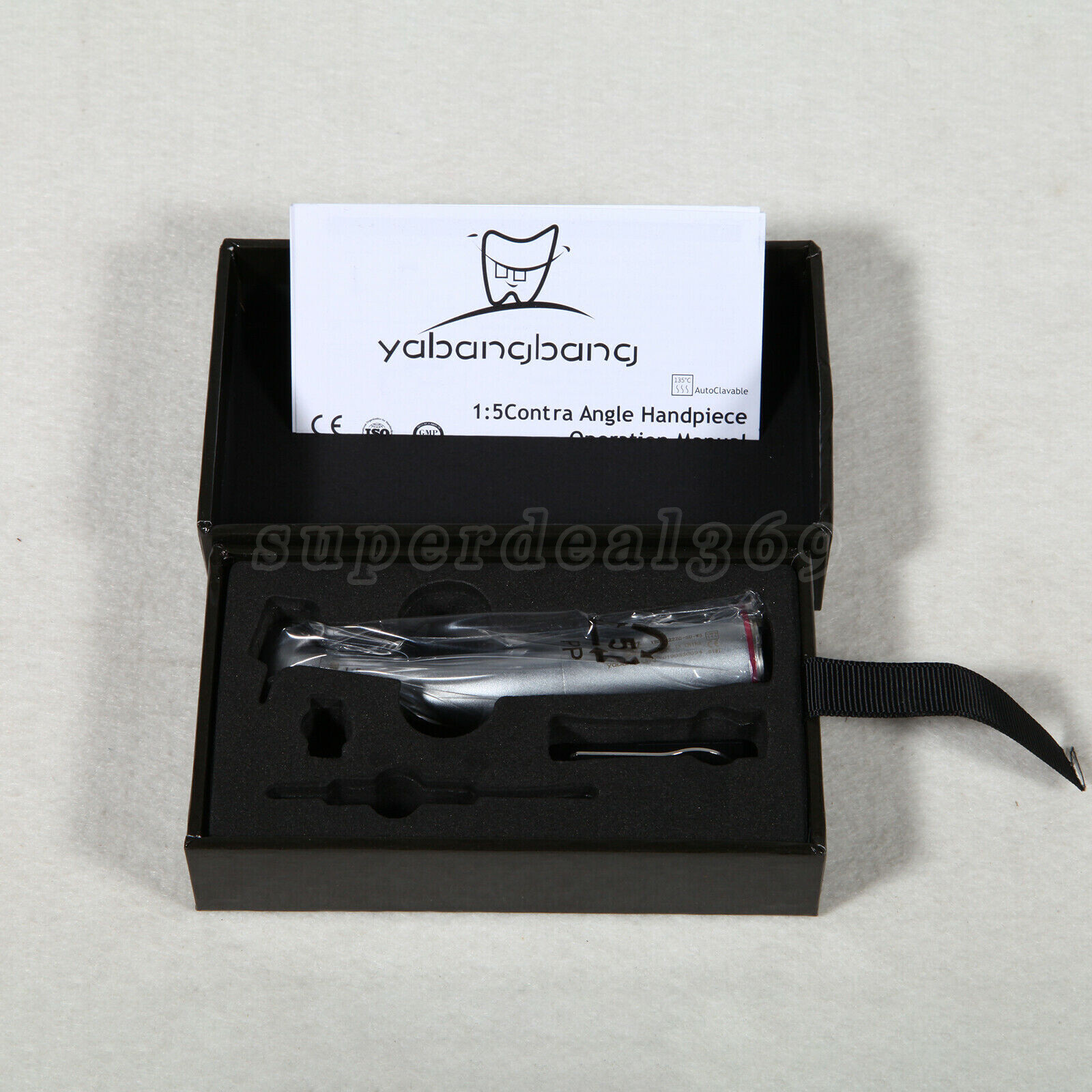 NSK Style Dental 1:5 Increasing LED Contra Angle Handpiece Push Button YBB-W5