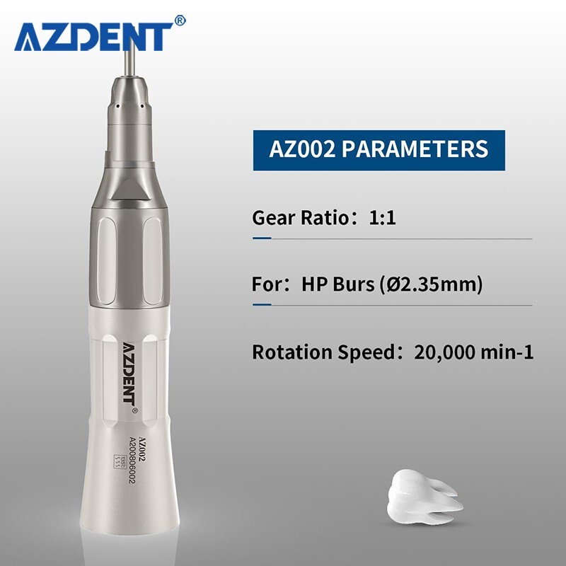 Joydental Dental Low Slow Speed Handpiece Contra Angle Straight Air Motor 2 Hole