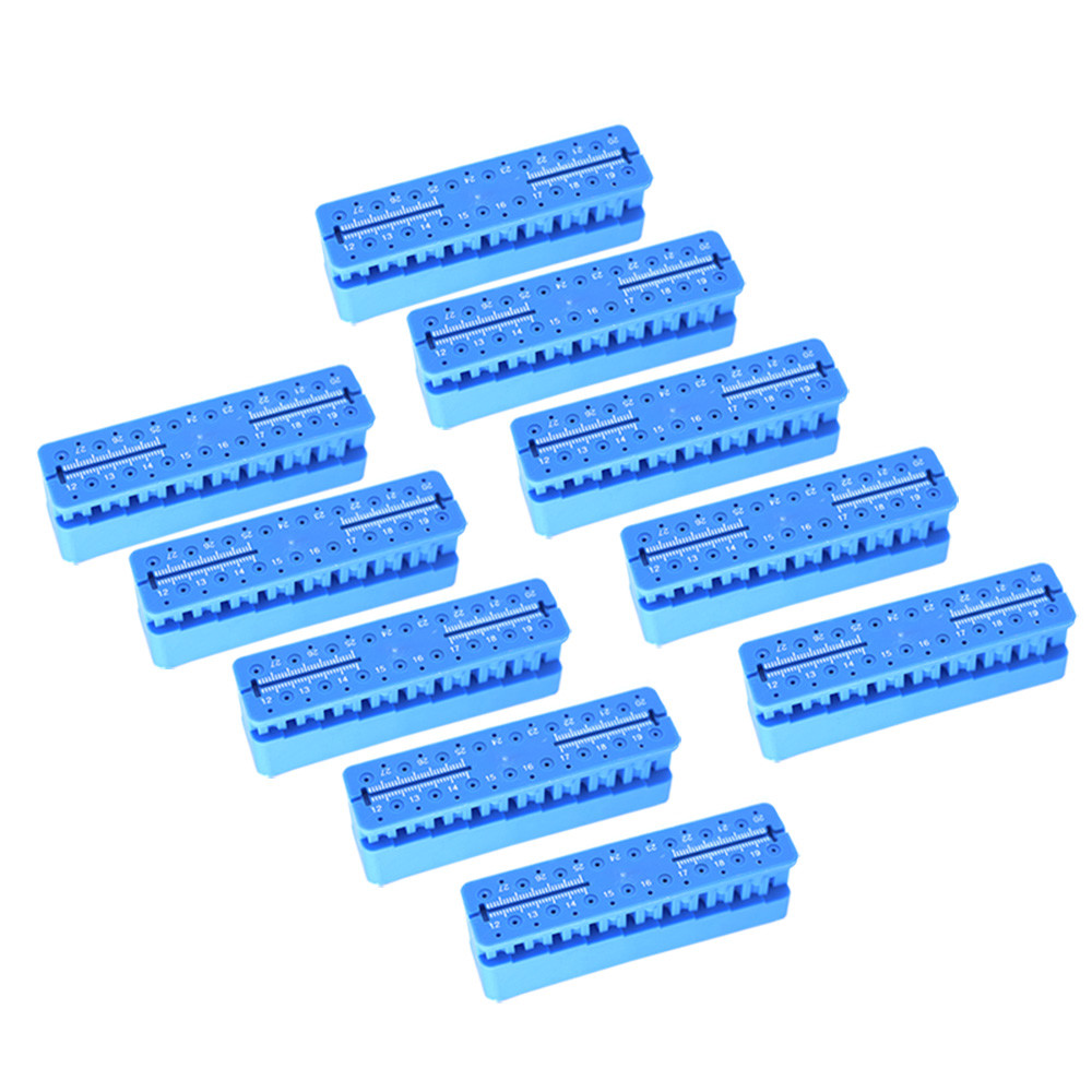 Dental Endo Ruler Block Taper Files Measure Instrument Ruler Scale White Bomaoer