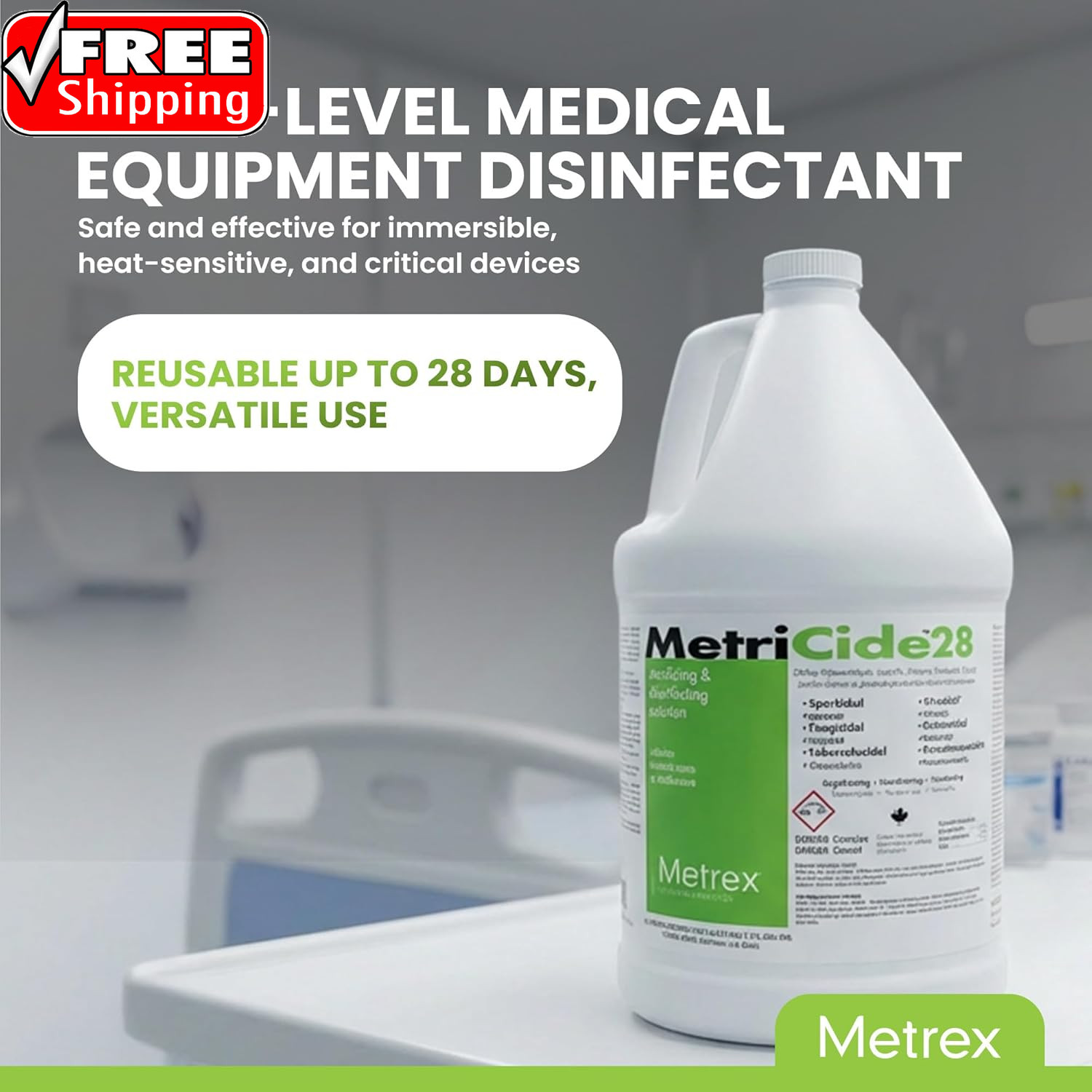 Metricide 28 High-Level Sterilizing & Disinfecting Solution – 2.5% Glutaraldehyd