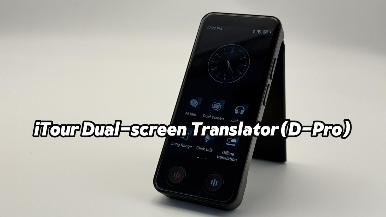 iTour D-Pro AI Dual-Screen Translator, Detachable, Real-Time Voice Translator