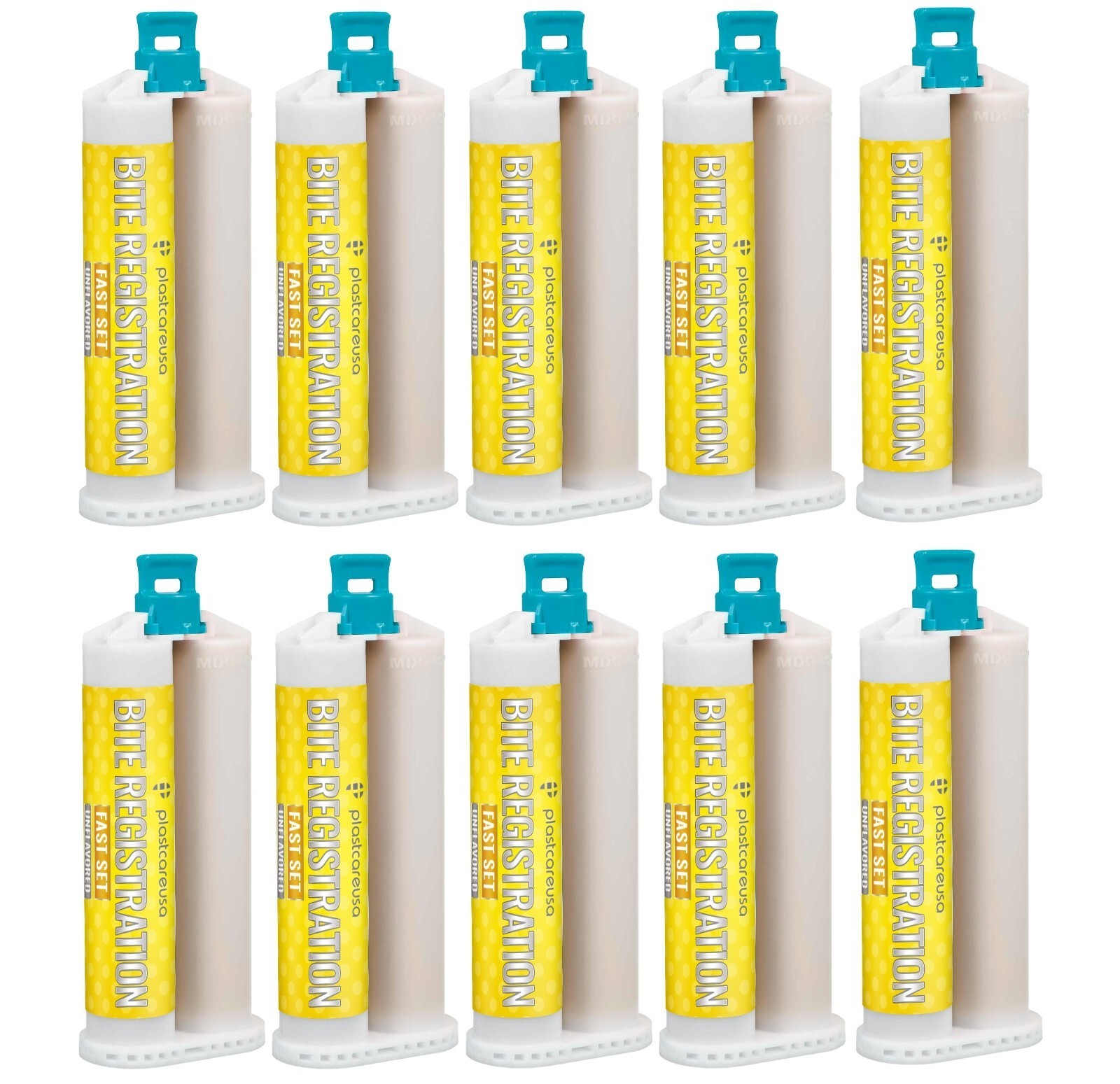 20 Fast Set Bite Registration Impression Material Unflavored 50ml Cartridges