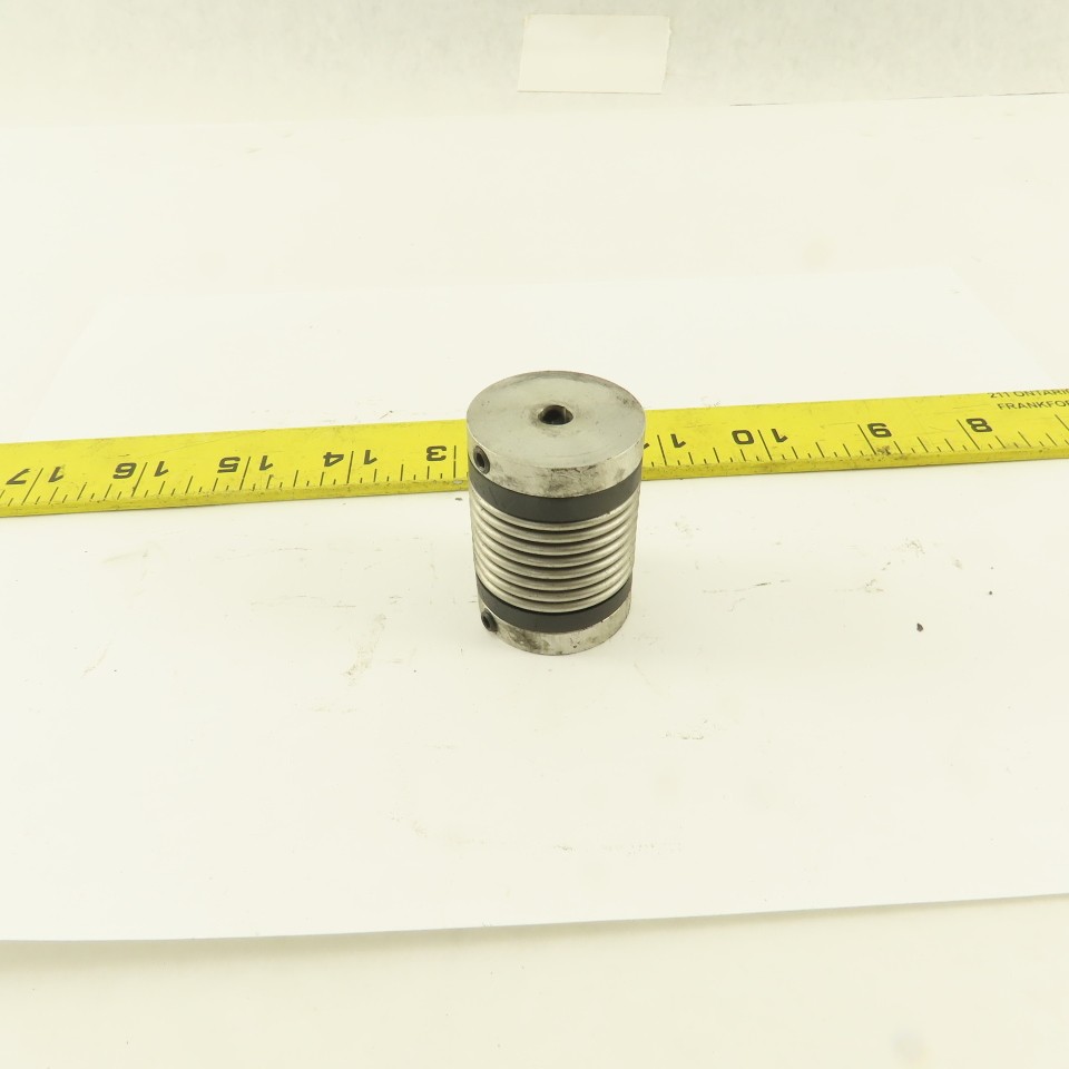 R+W 1/4″ x 1/4″ Aluminum Bellows Flexible Shaft Coupling