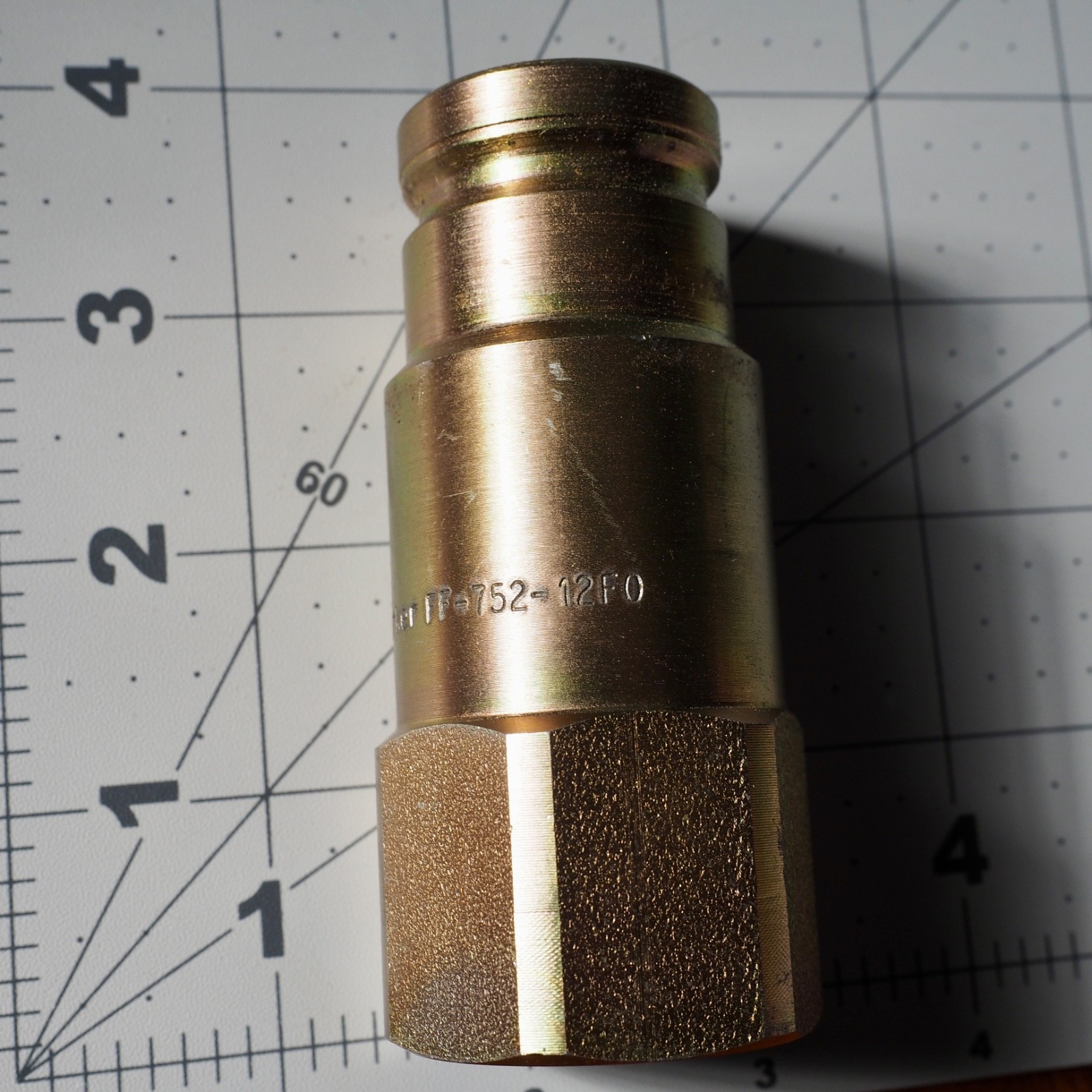 Parker FF-752-12FO Flat Face Hydraulic Coupler 1-1/4” Male -12 ORB
