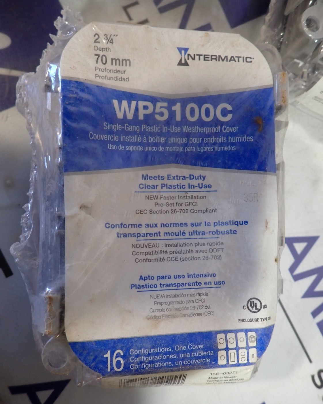 NEW – Intermatic WP5100C Single Gang Plastic Weatherproof Cover 2-3/4″ Depth