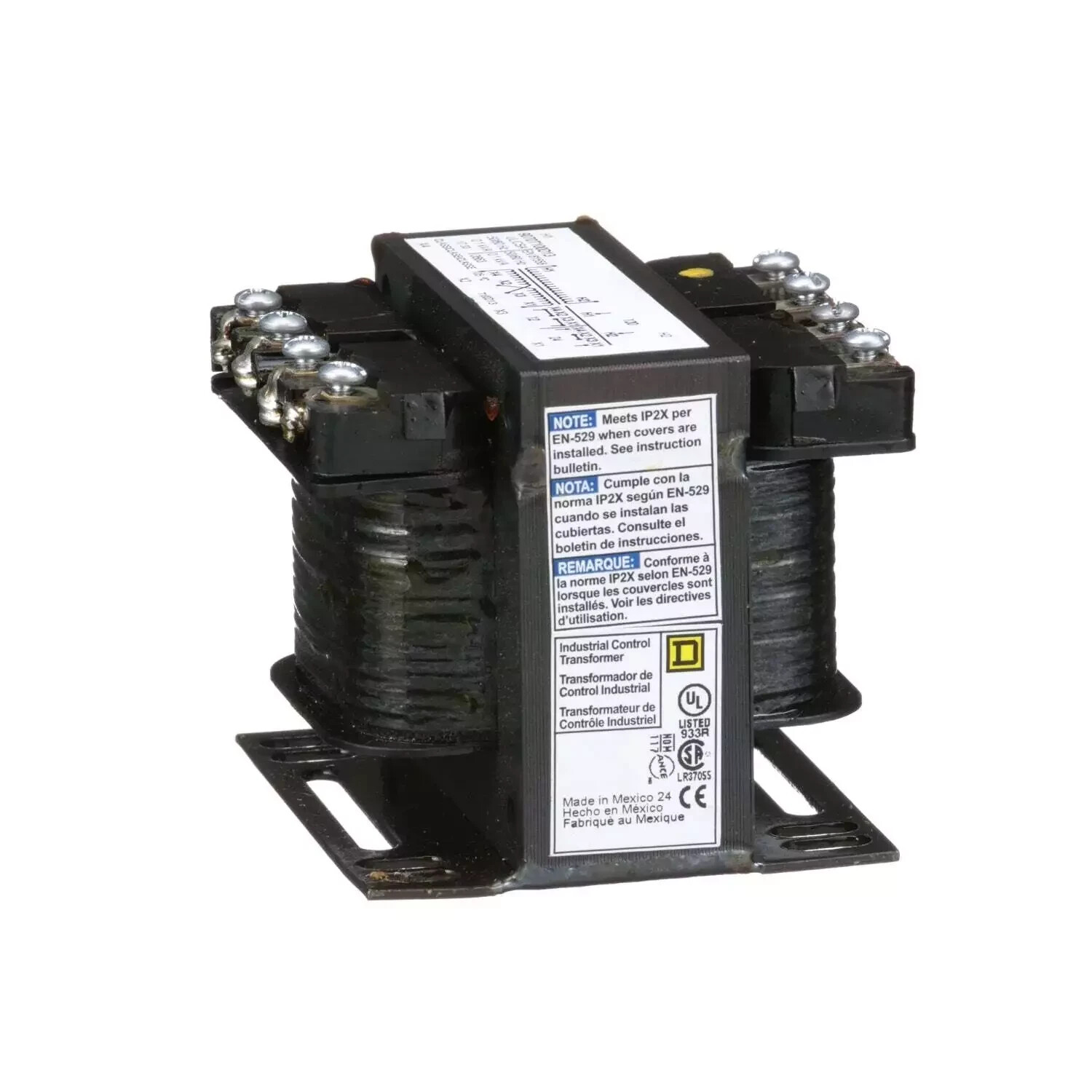 SQUARE D 9070T100D13 Industrial Control Transformer, Multiple Voltages