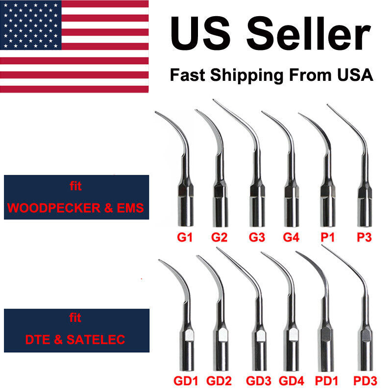 5pcs Dental Ultrasonic Piezo Scaler Tips For EMS Woodpecker & DTE SATELEC CE FDA
