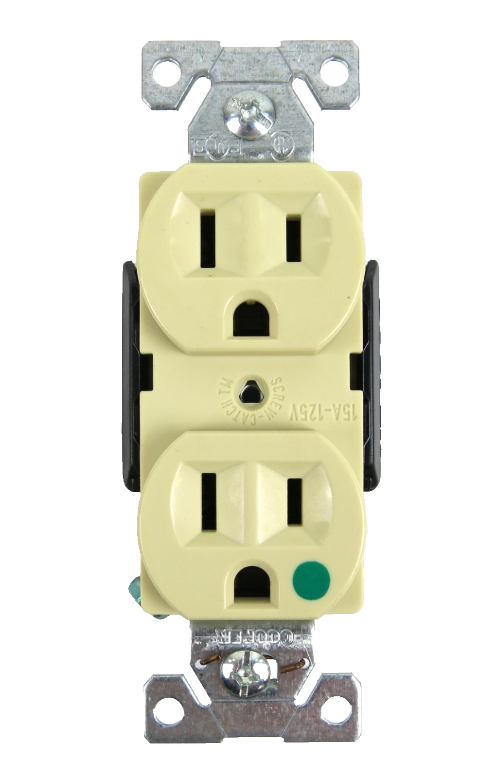 Cooper 8200V Hospital Grade Receptacle Ivory 15A 125V 2P 3W NEMA 5-15R – NEW