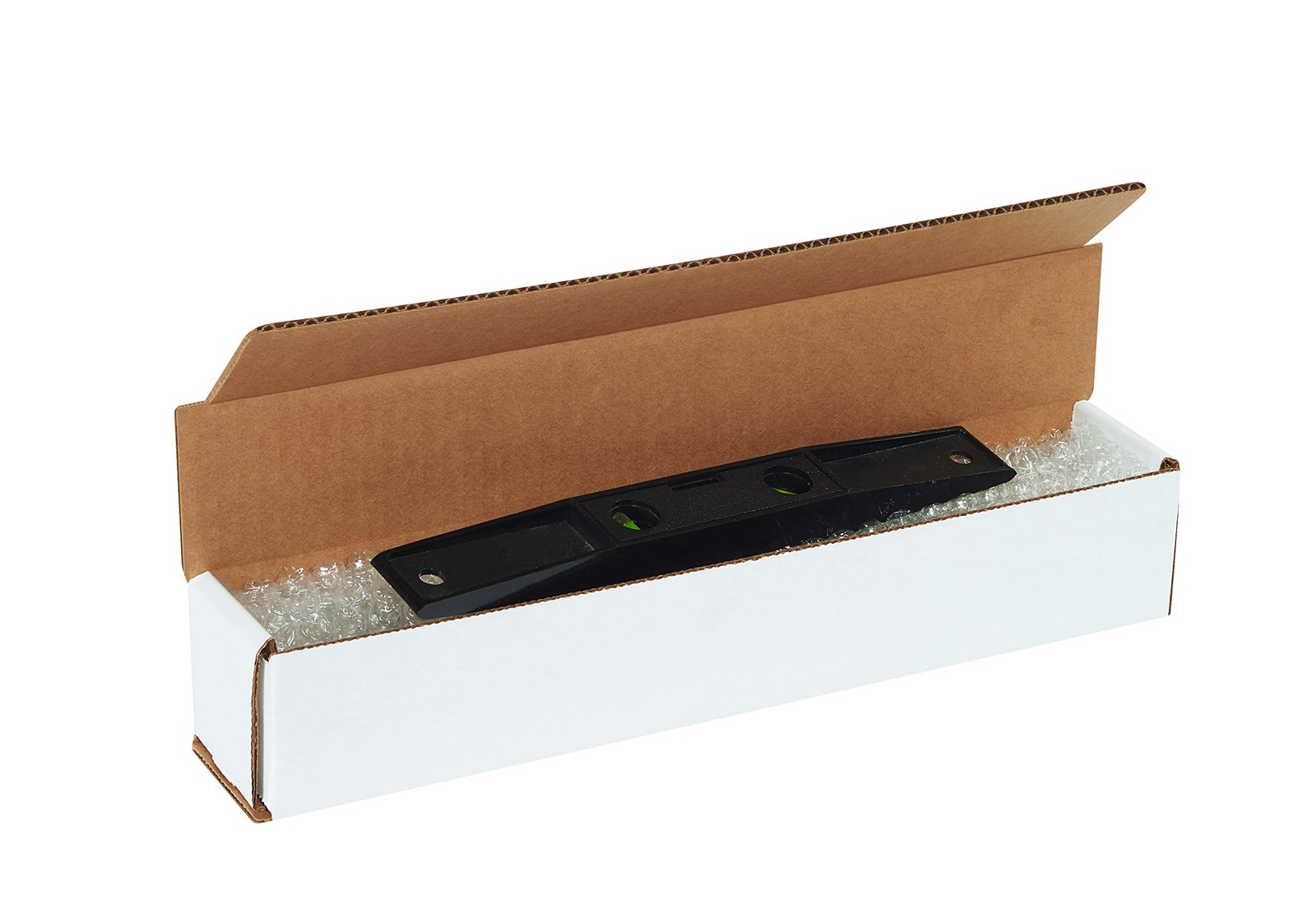 Aviditi White Corrugated Cardboard Mailing Boxes, 24 x 2 x 2, Pack of 50, Crush-