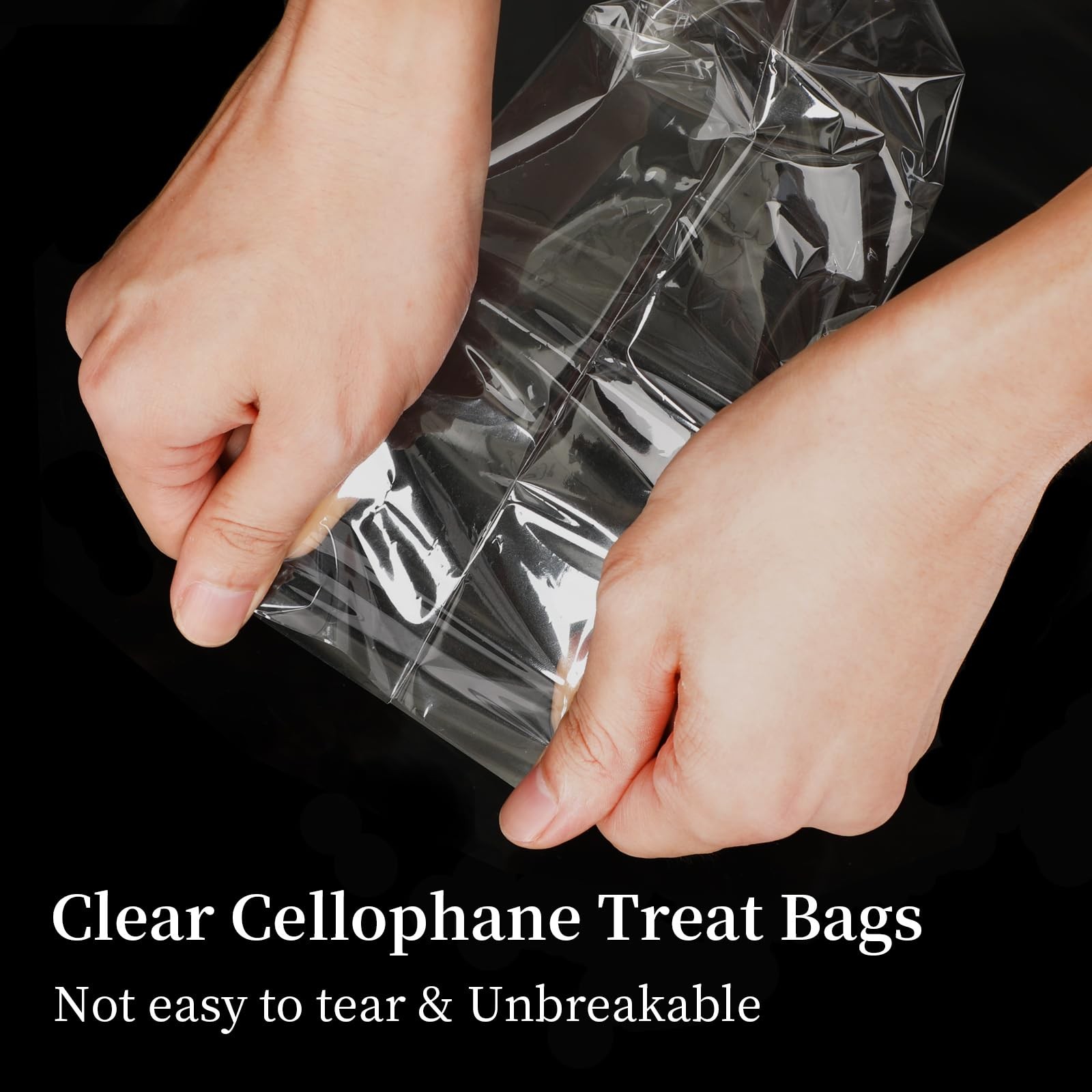 Cellophane Treat Bags 4×9 Inch 300 PCS Twist Ties 1.4 Mil Thick Candy Bakery
