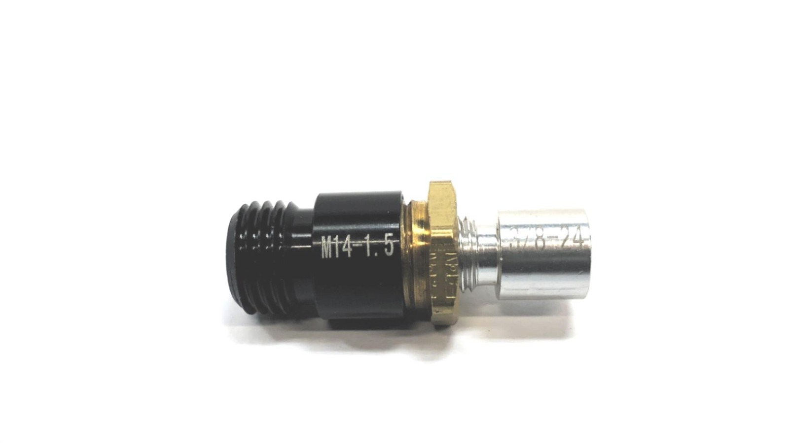 Eaton 3/8″-24 Female to M14-1.5 Male Brass Adapter [Lot of 3] NOS