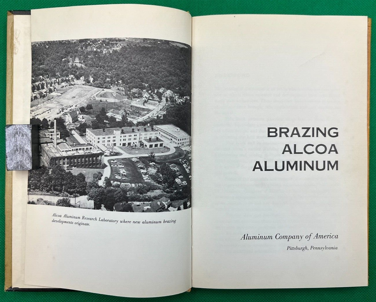 VINTAGE “BRAZING ALCOA ALUMINUM” BOOK BY ALCOA ALUMINUM EARLY 1955 EDITION