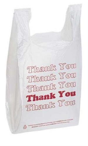Plastic Bags Grocery Thank You 1000 T-Shirt Supermarket 11 ½ x 6 x 21″ Shopping