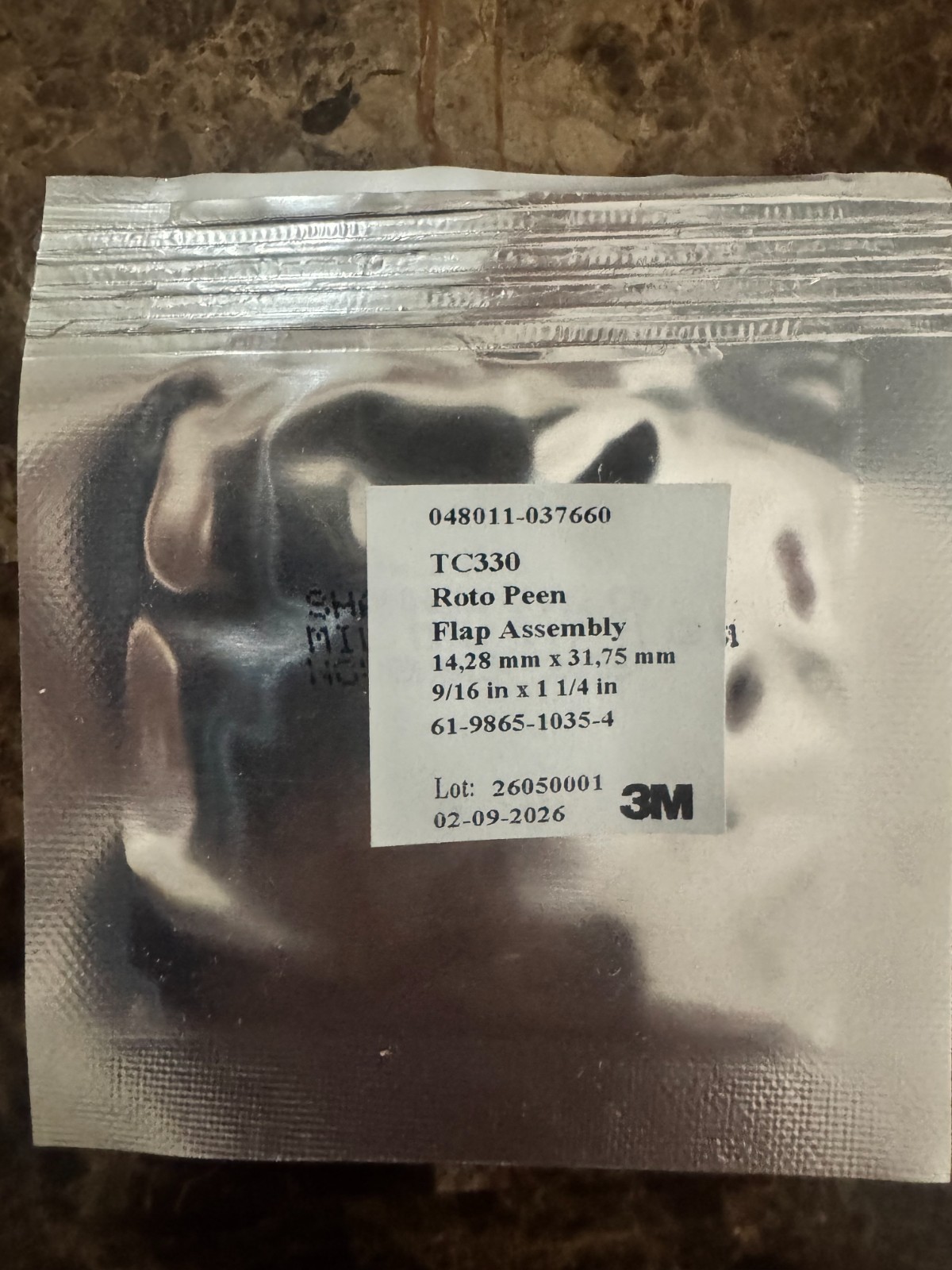 3M TC330 Roto Peen Flap Assembly 048011-037660 9/16 x 1 1/4 Inches