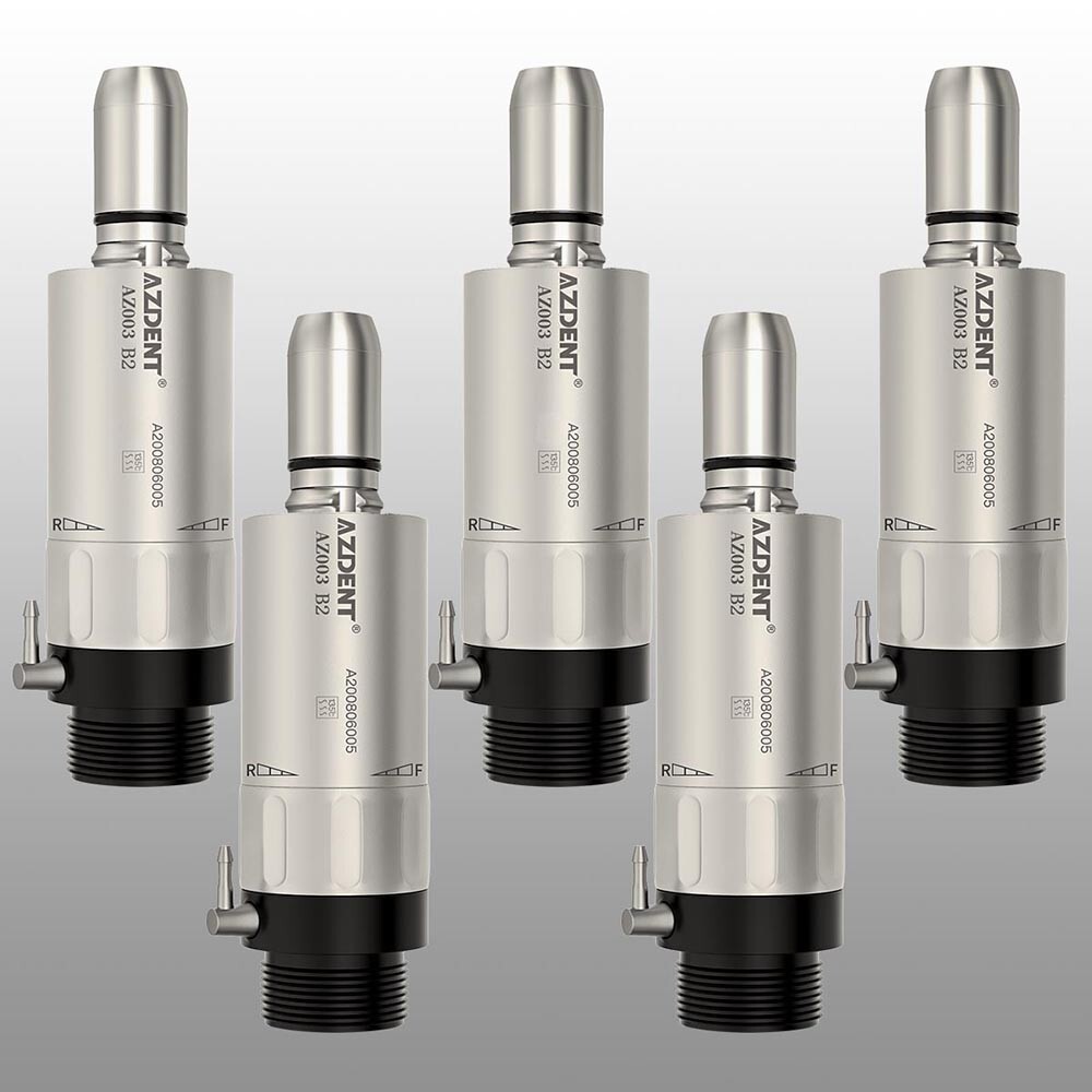 AZDENT Dental 1:1 Direct Drive Low Speed Air Motor Turbine Handpiece 2 Holes