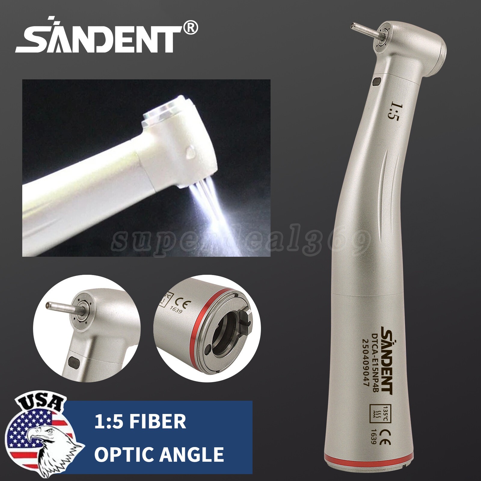 1:5 LED Electric Handpiece High Speed Contra Angle TI-MAX Fit NSK X95L Z95L