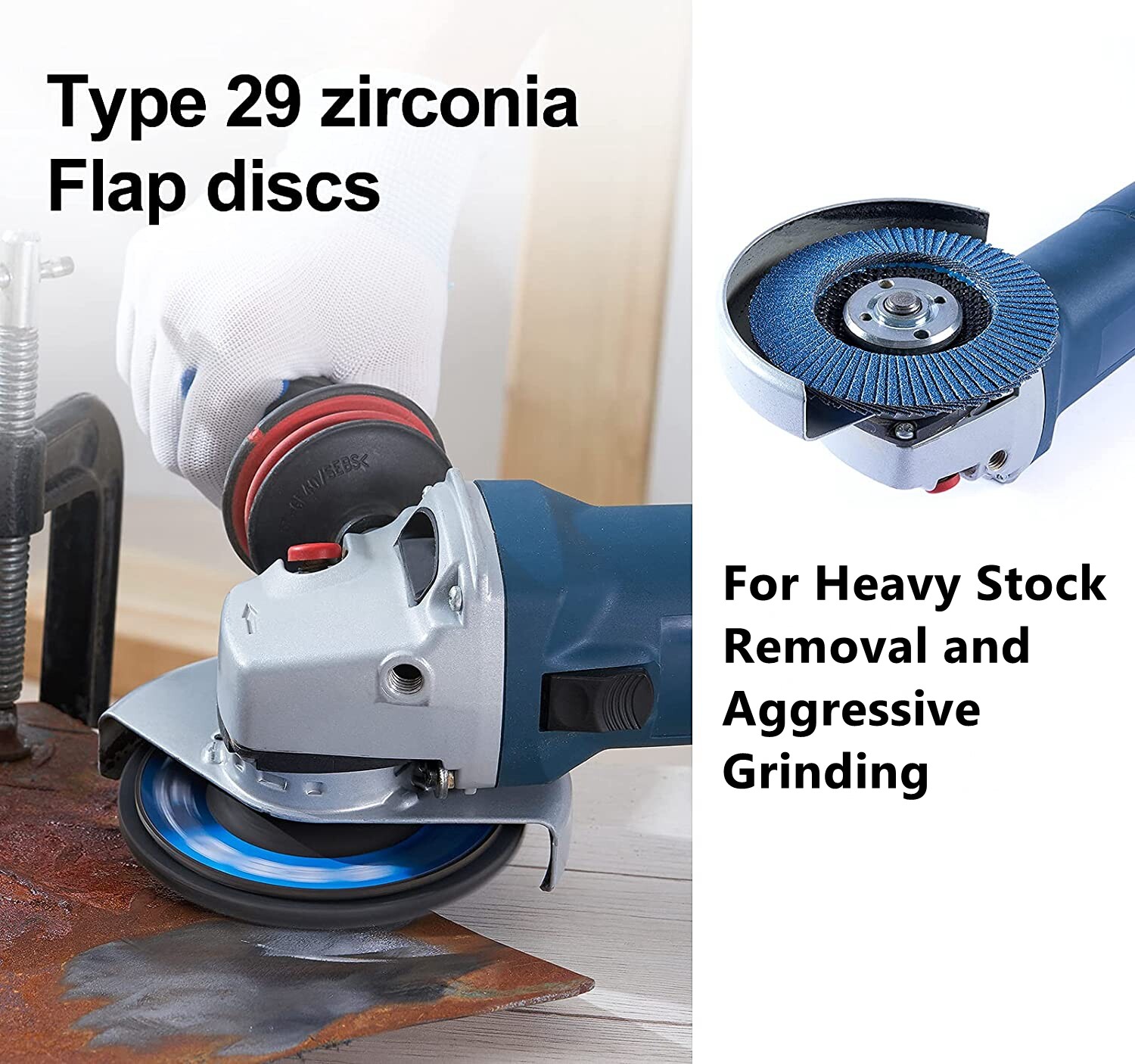 100 Pack 4.5″ 4-1/2″ Zirconia Flap Disc 40 60 80 120 Grit Sanding Grinding Wheel