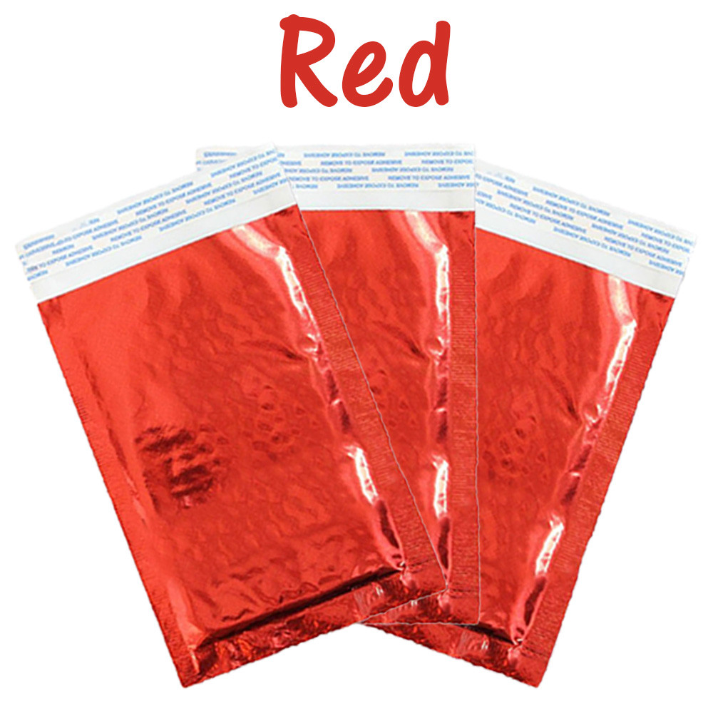 5×9 Reflective Metallic Bubble Mailers, Padded Shipping Mailing Glossy Envelopes
