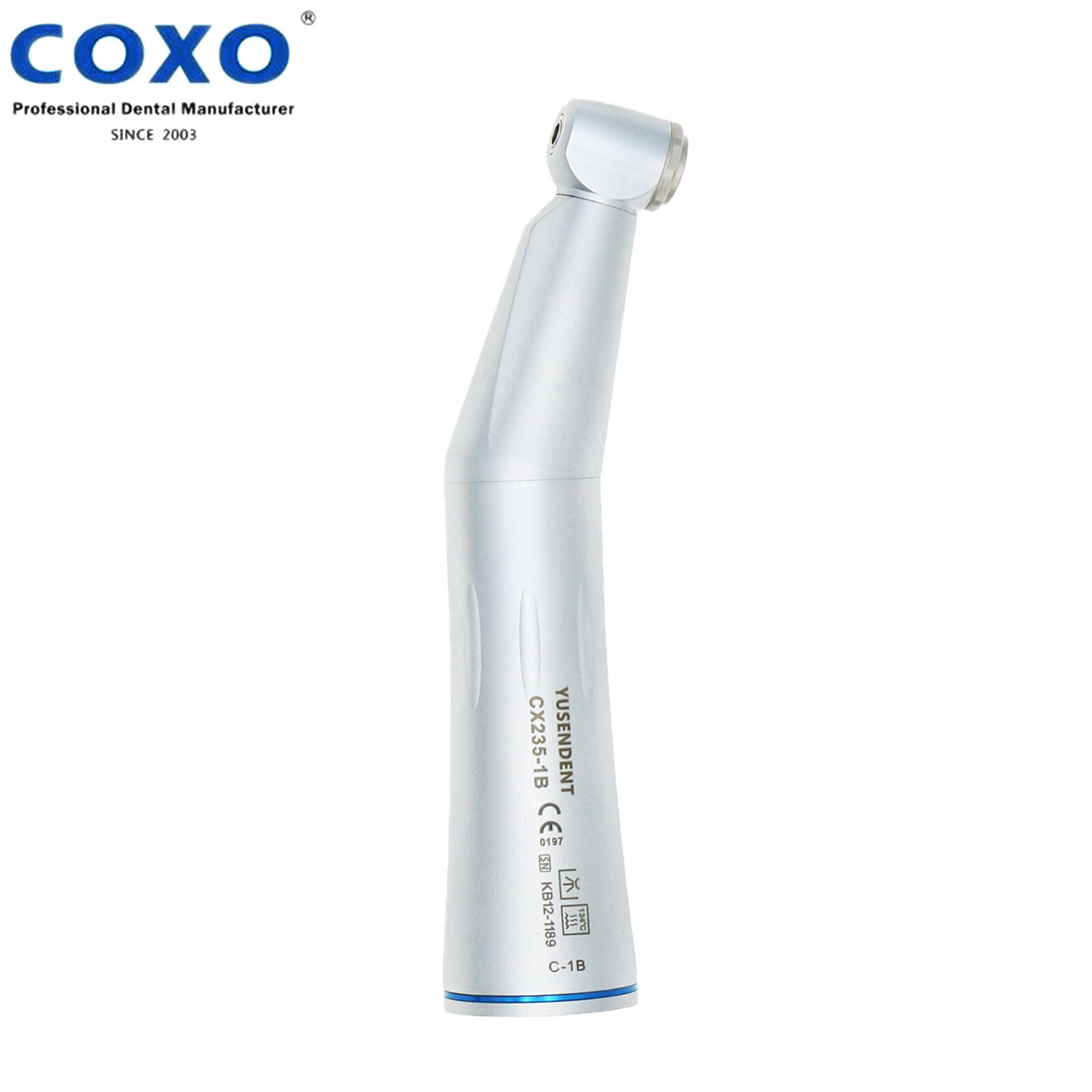 COXO Dental LED Fiber Optic Low Speed Contra Angle Turbine Handpiece 1B 1C 1E