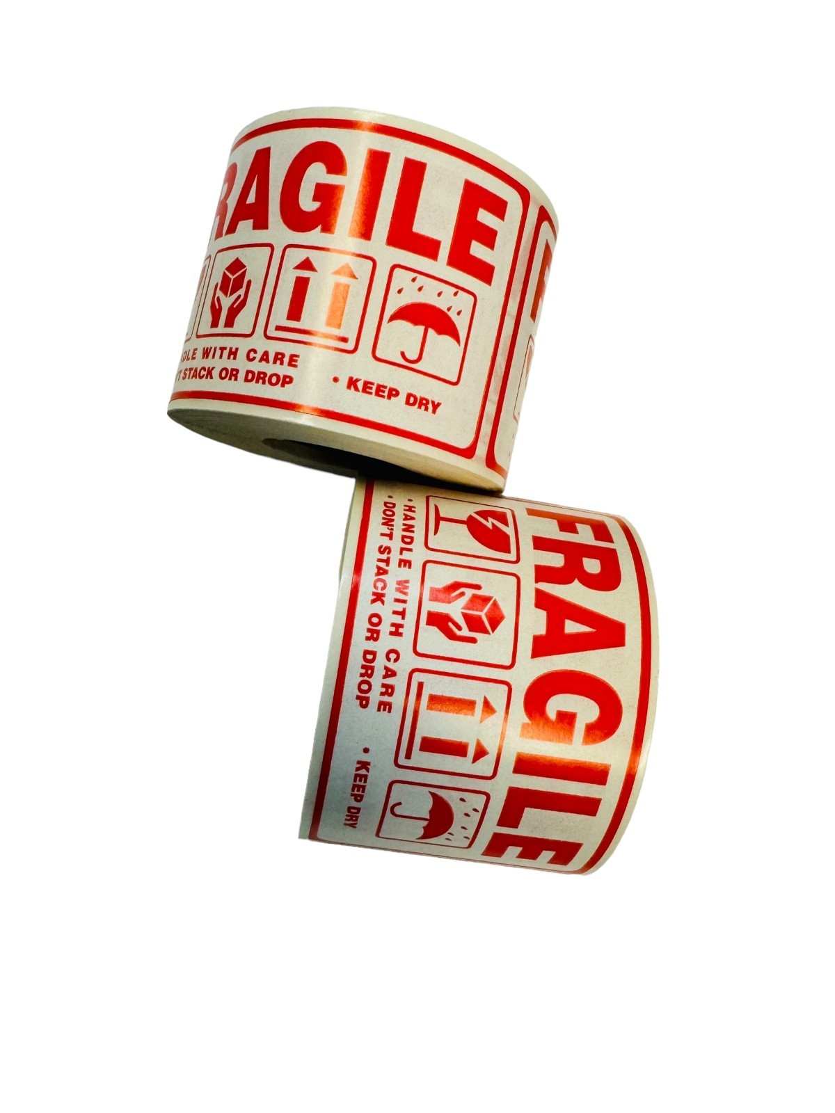 2×3 FRAGILE/DON’T STACK OR DROP/KEEP DRY, 500 labels per roll, 1-60 Rolls